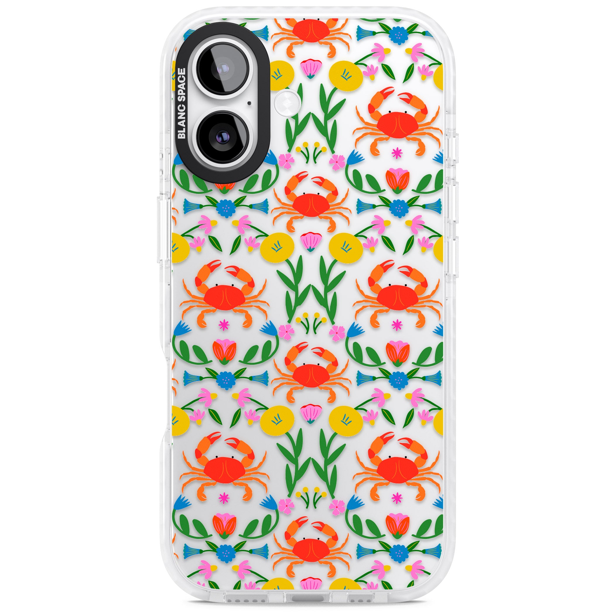 Crabs Flowers iPhone 17 Impact Clear Phone Case