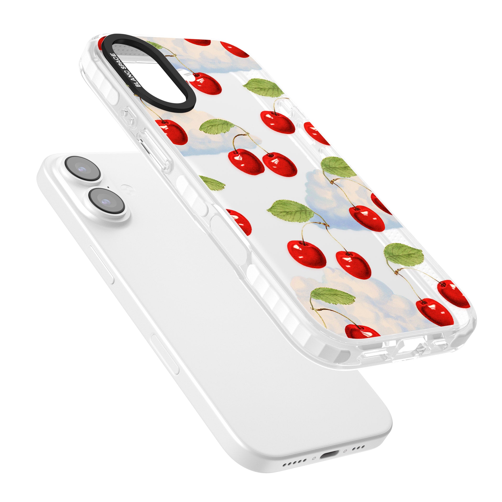 Vintage Cherries & Clouds iPhone 17 Impact Clear Phone Case Colours