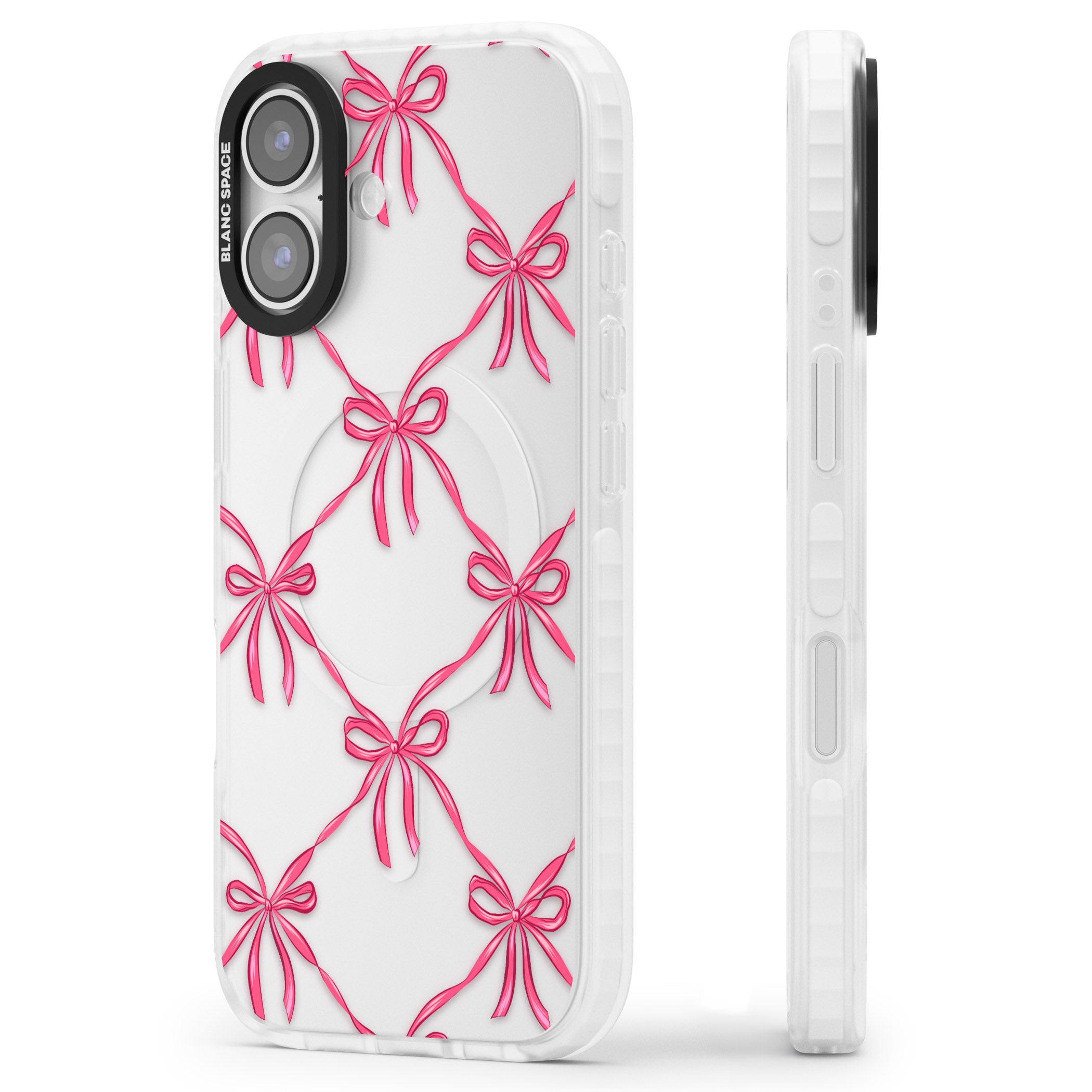 Bow Knots iPhone 17 Impact Clear Phone Case Side Profile