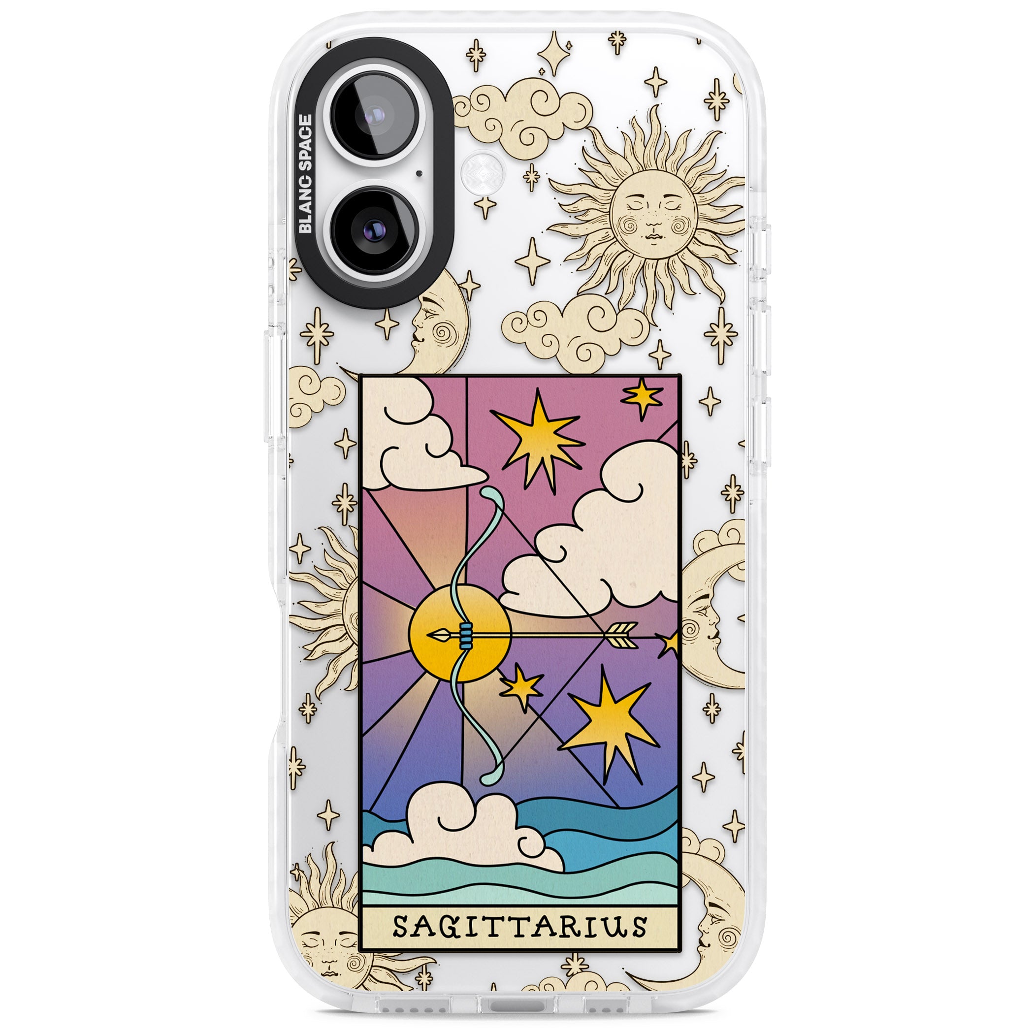Celestial Zodiac Sagittarius iPhone 17 Impact Clear Phone Case