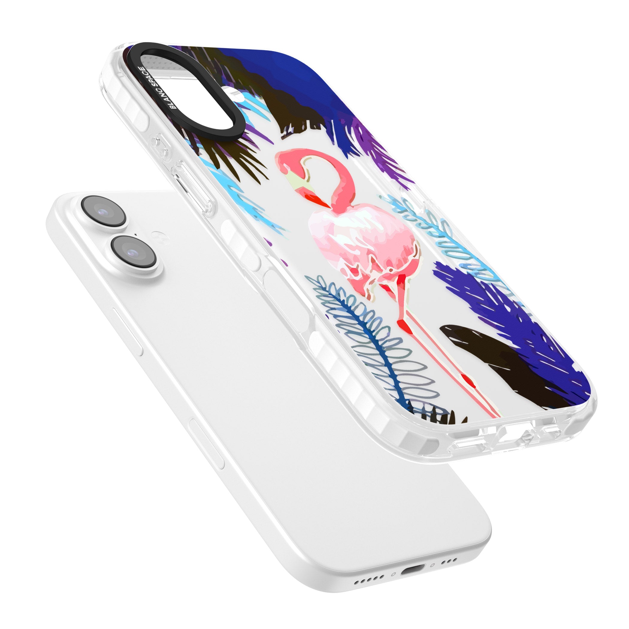 Tropical Flamingo iPhone 17 Impact Clear Phone Case Colours