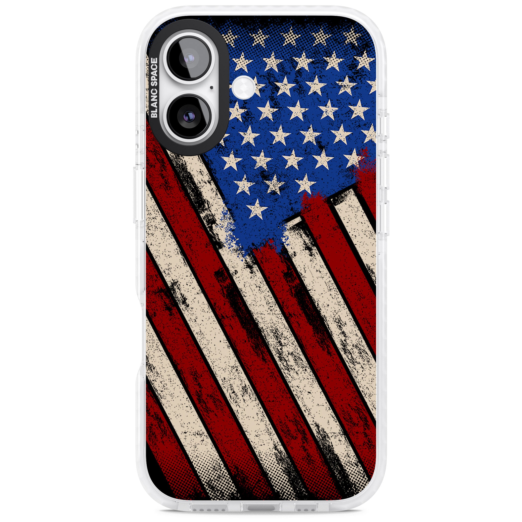 Distressed Us Flag iPhone 17 Impact Clear Phone Case