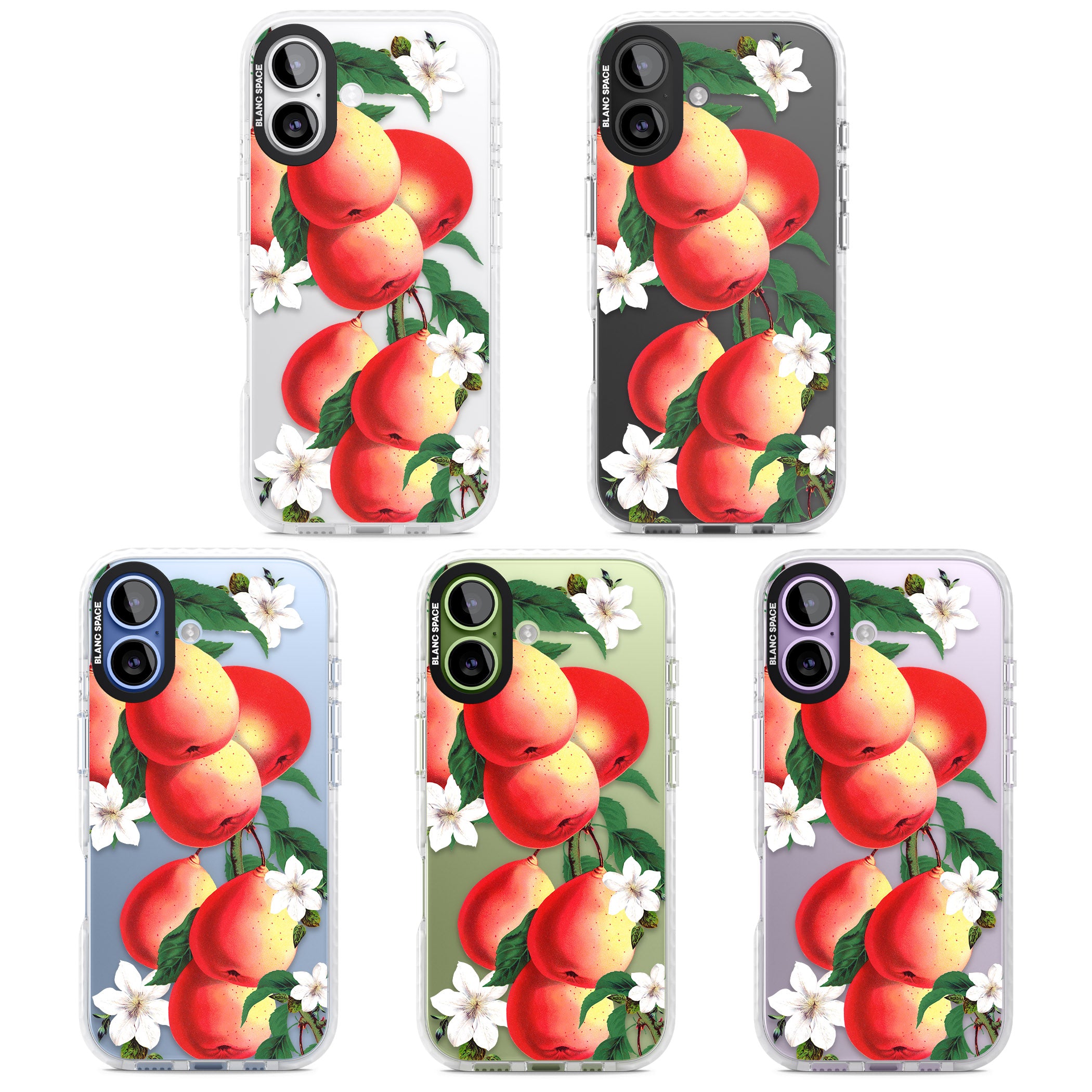 Vintage Painted Peaches iPhone 17 Impact Clear Phone Case APT Impact Protection