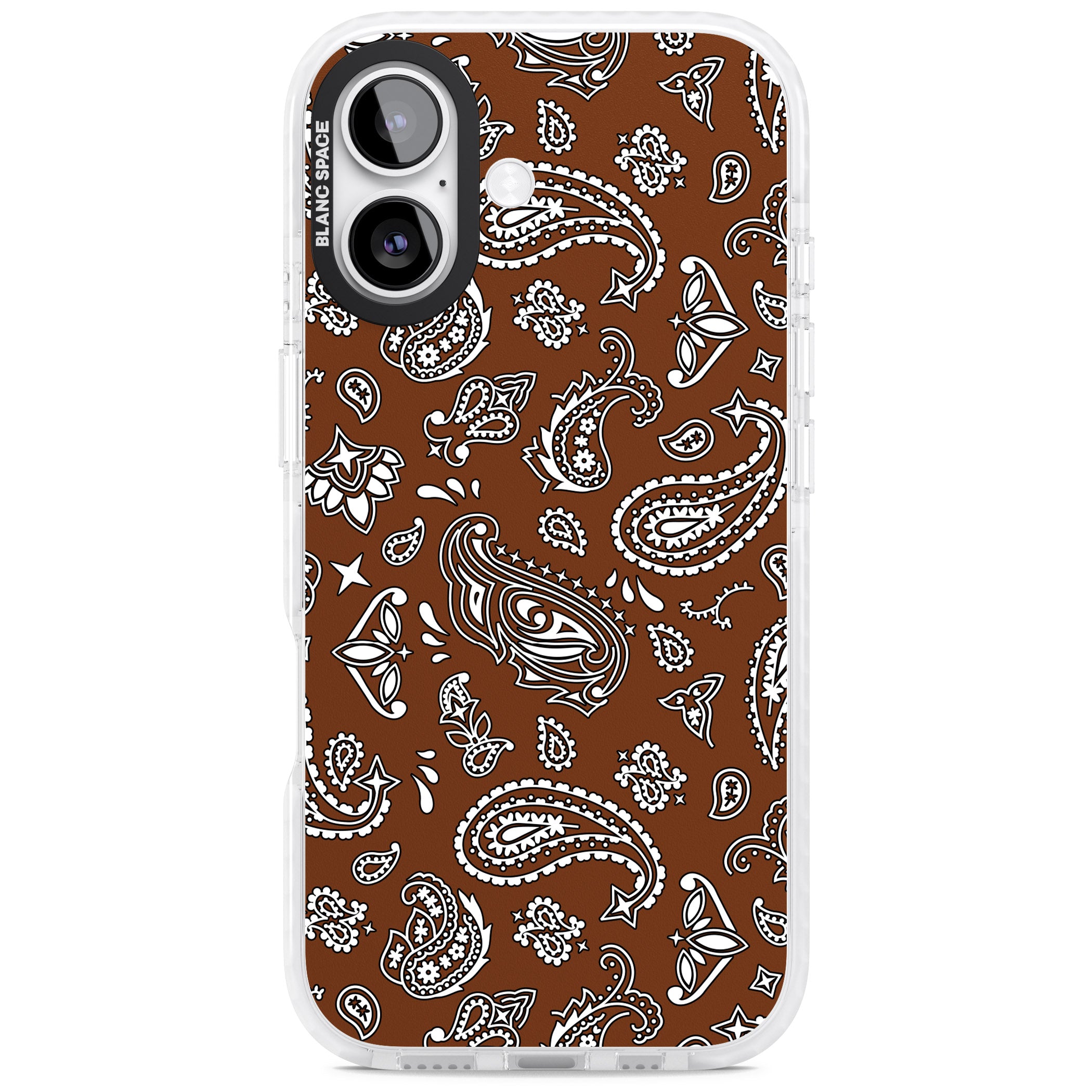 Brown Bandana iPhone 17 Impact Clear Phone Case
