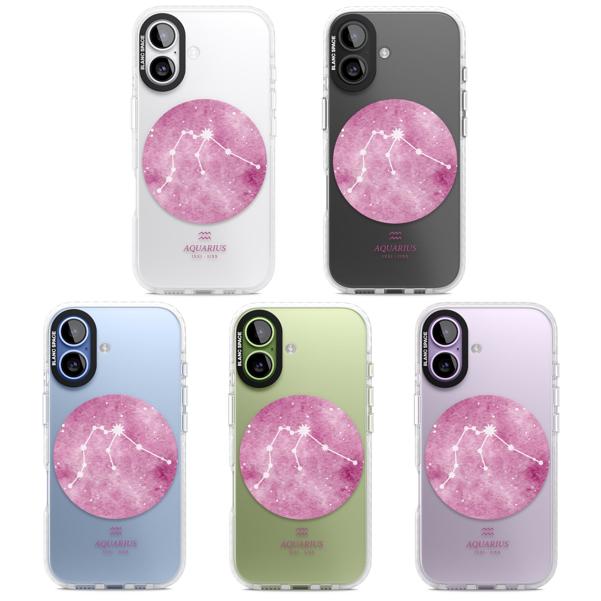 Aquarius Zodiac iPhone 17 Impact Clear Phone Case APT Impact Protection