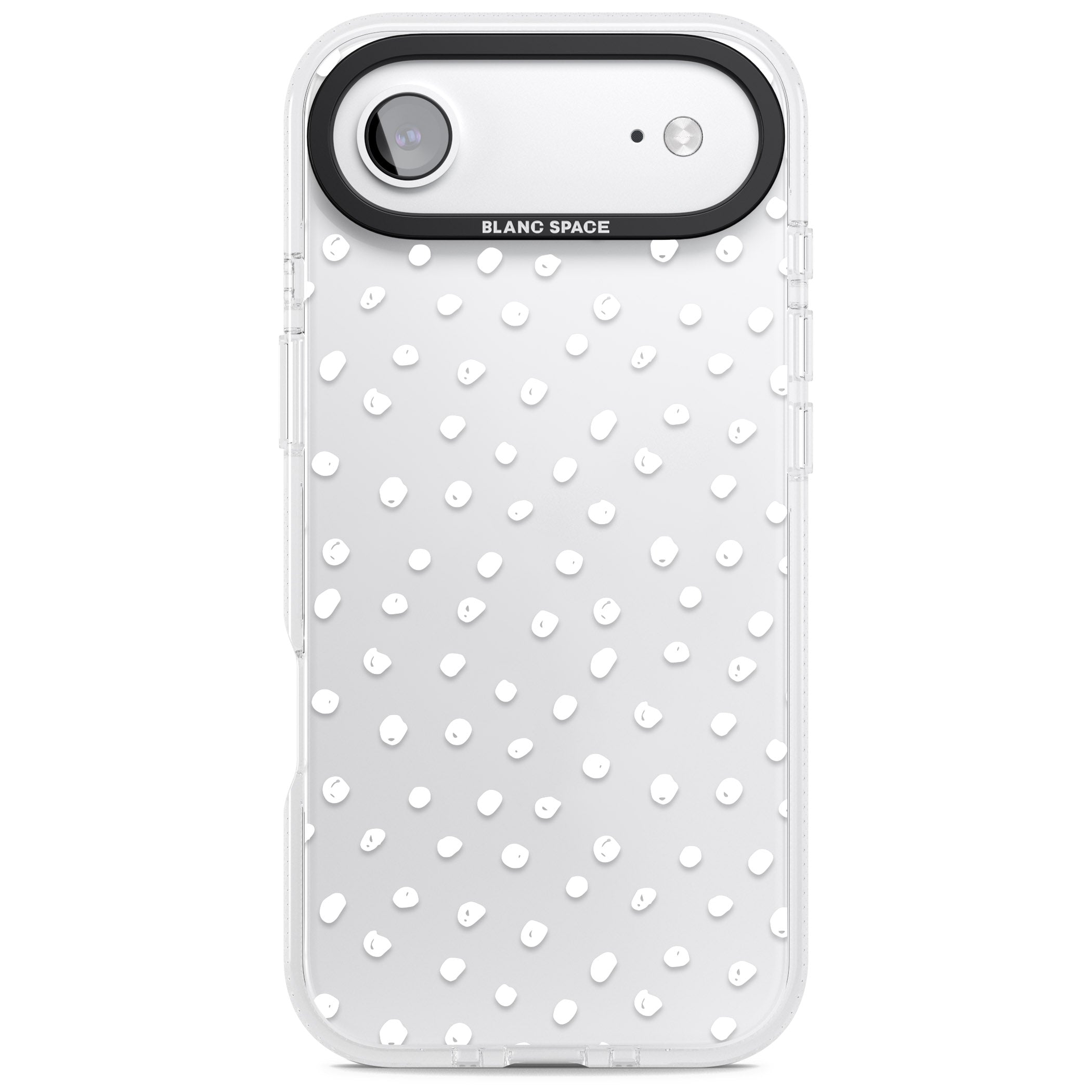 Messy White Dot Pattern iPhone 17 Air Impact Air Clear Phone Case
