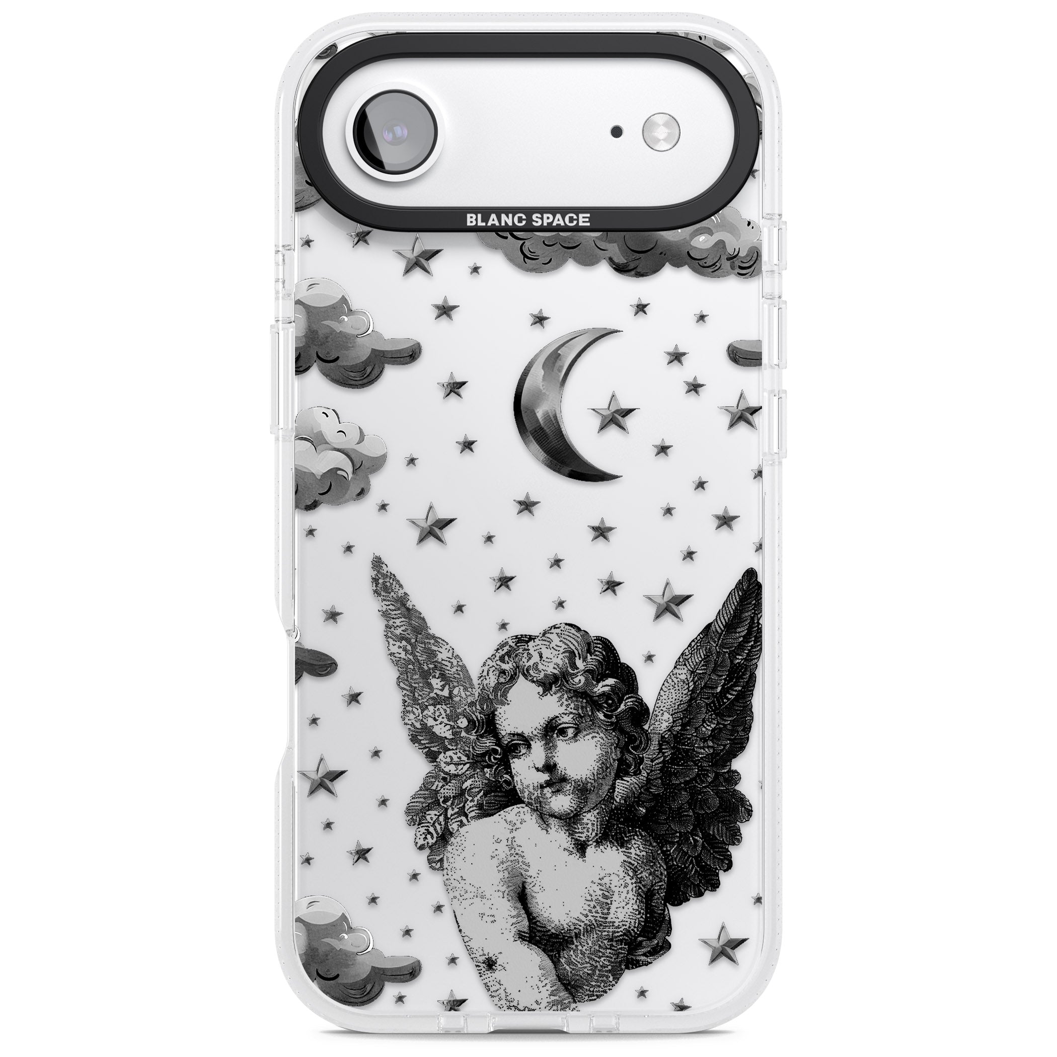 Celestial Cherub iPhone 17 Air Impact Air Clear Phone Case