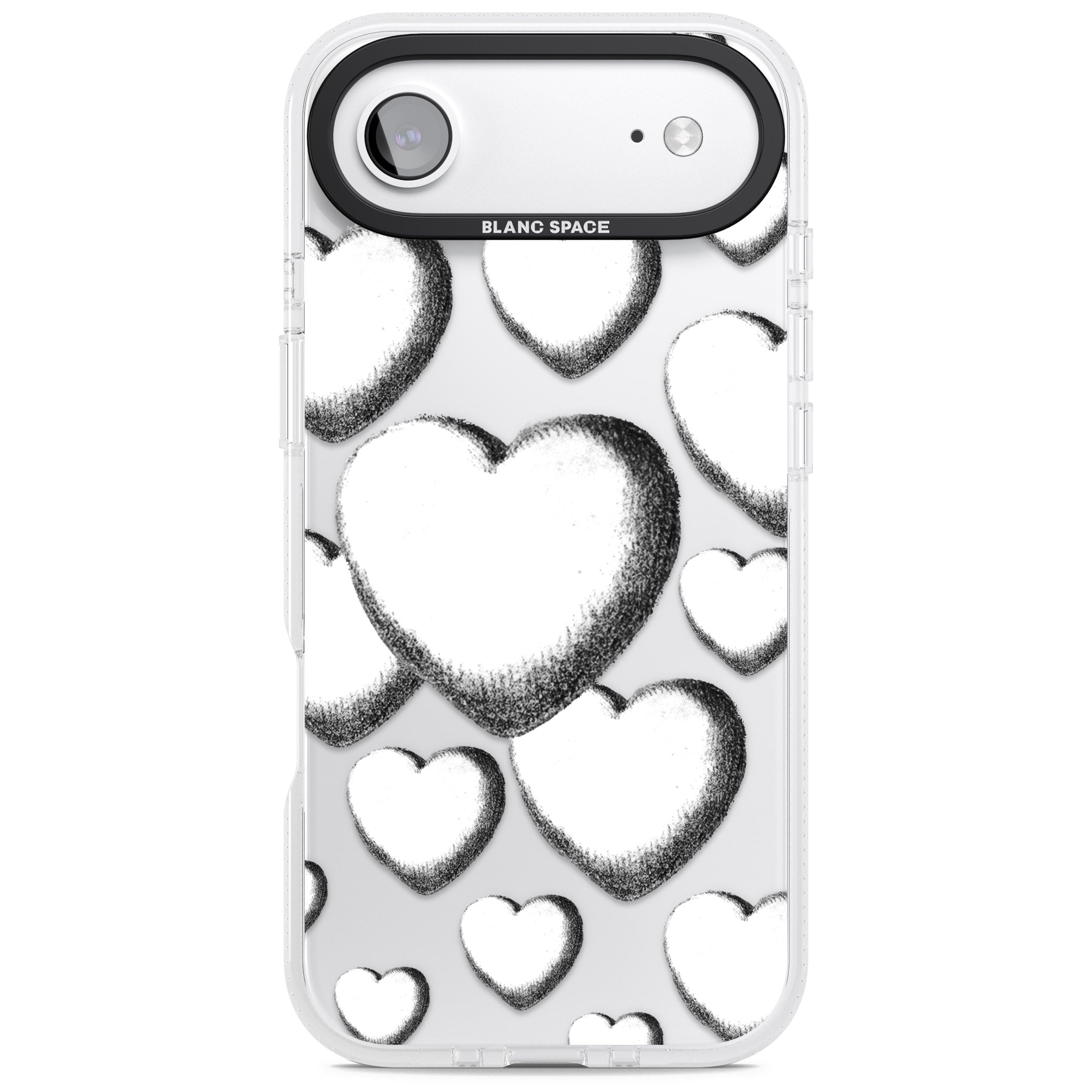 Hand Drawn Hearts iPhone 17 Air Impact Air Clear Phone Case