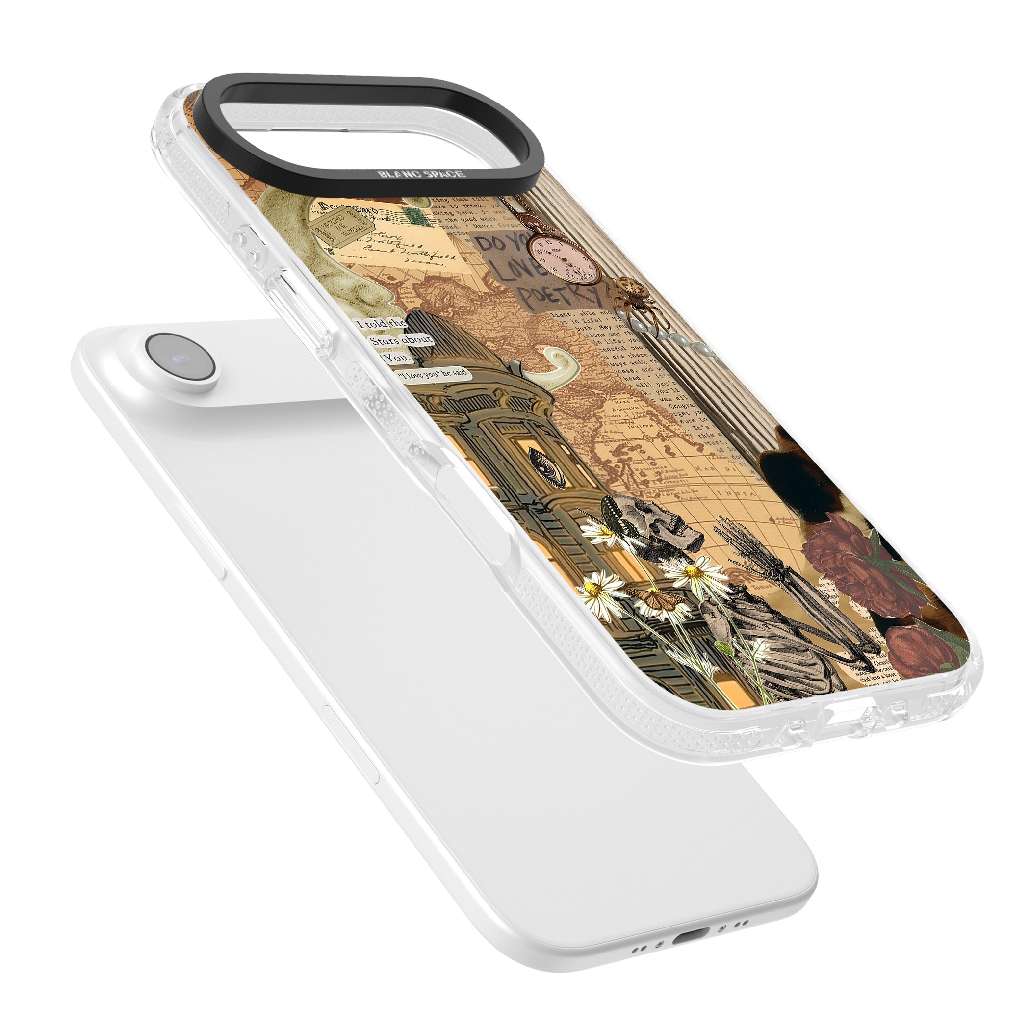 Skeleton Poetry iPhone 17 Air Impact Air Clear Phone Case Colours