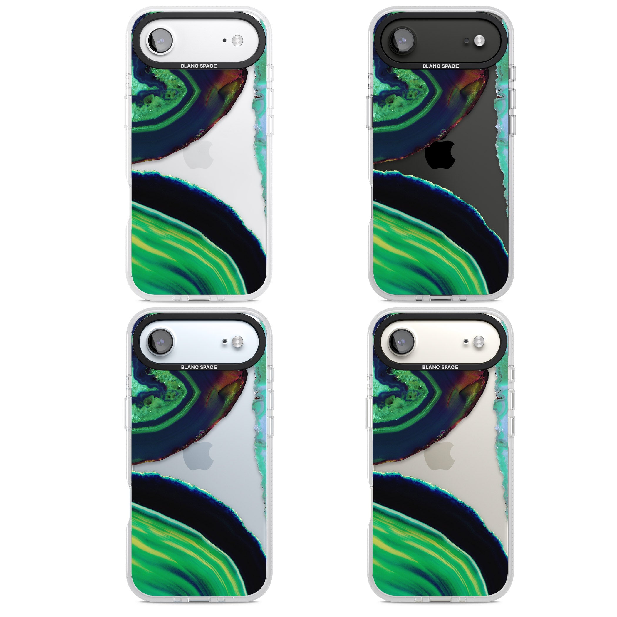 Green Geode Glow iPhone 17 Air Impact Air Clear Phone Case APT Impact Protection