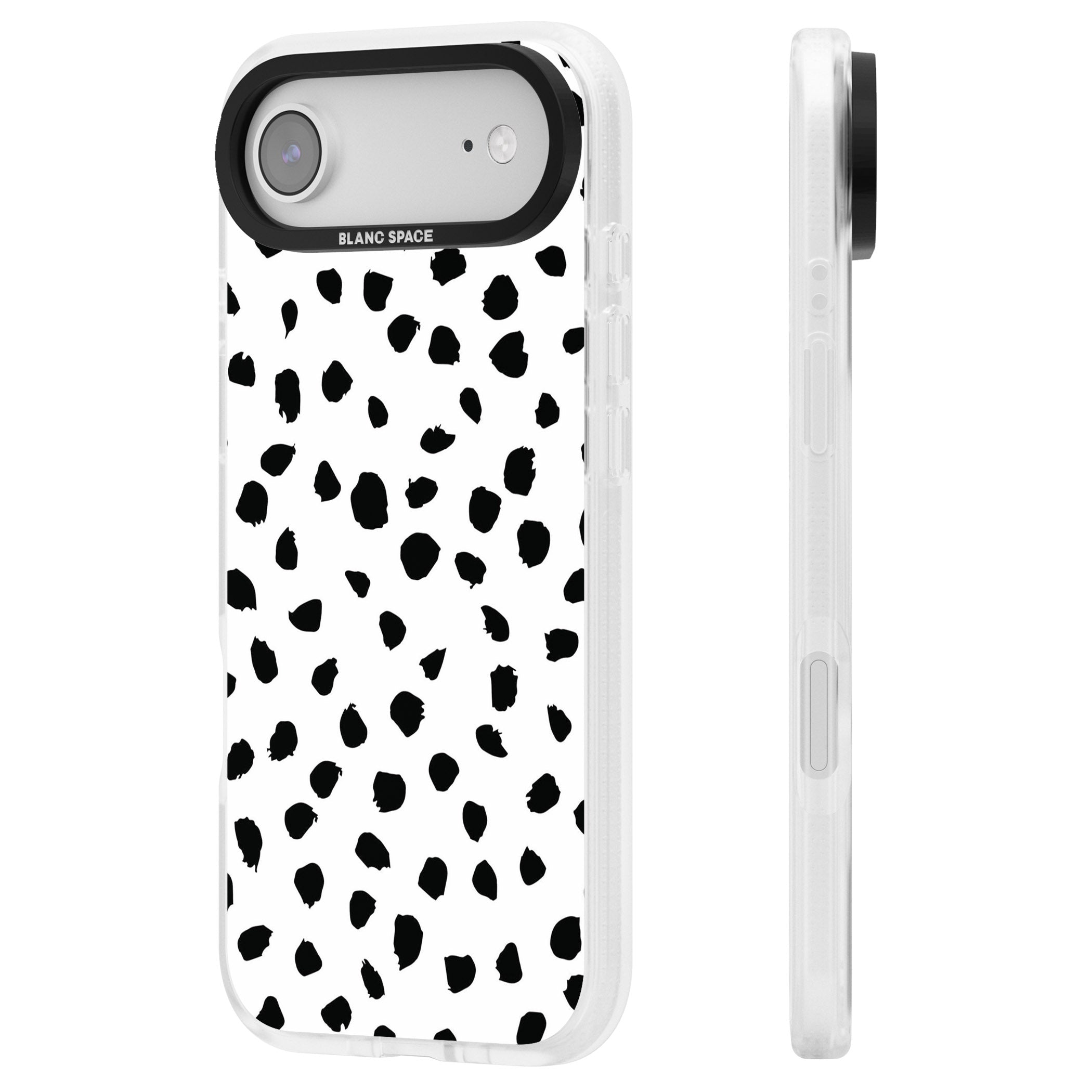 Dalmatian Print iPhone 17 Air Impact Air Clear Phone Case Side Profile