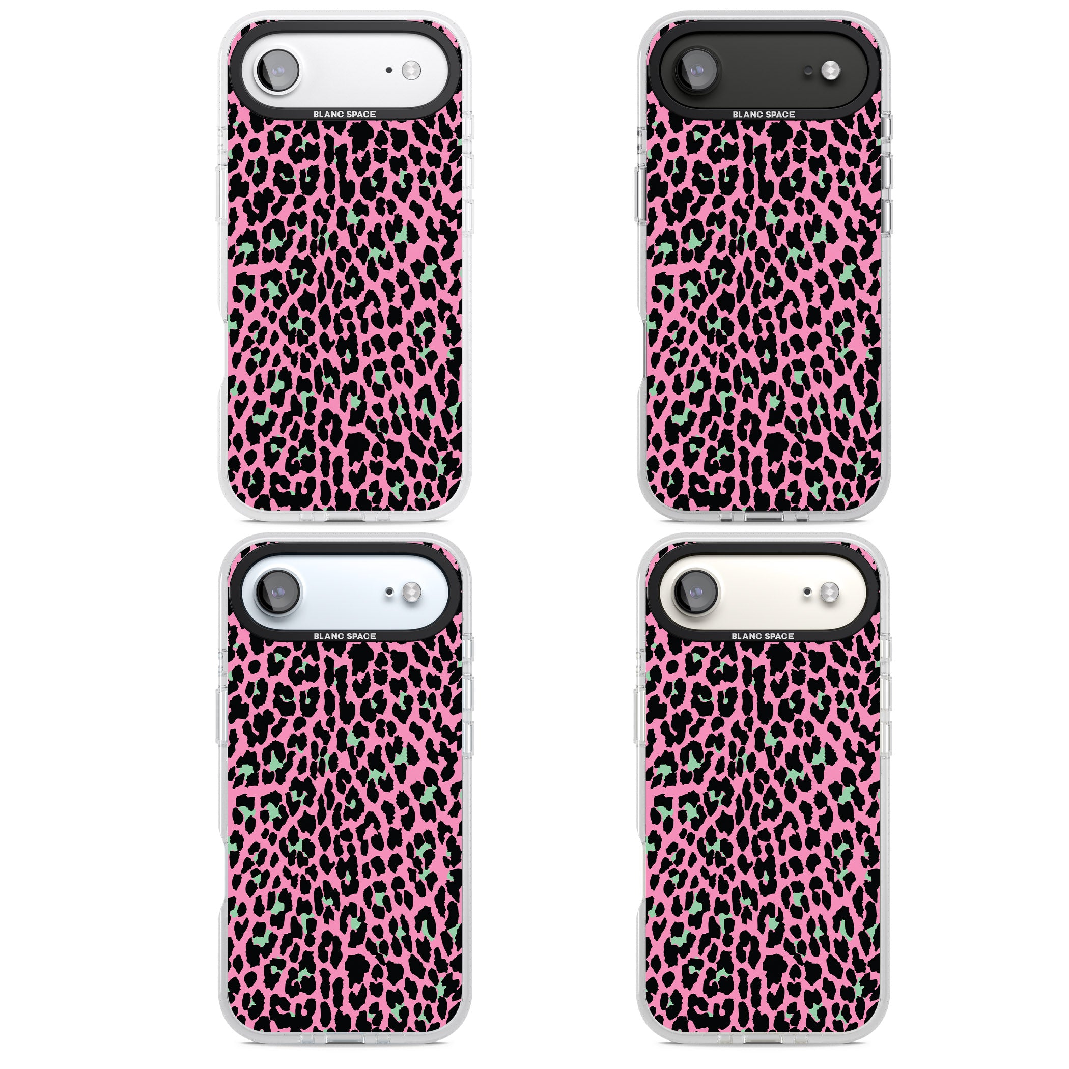 Pink & Green Leopard iPhone 17 Air Impact Air Clear Phone Case APT Impact Protection