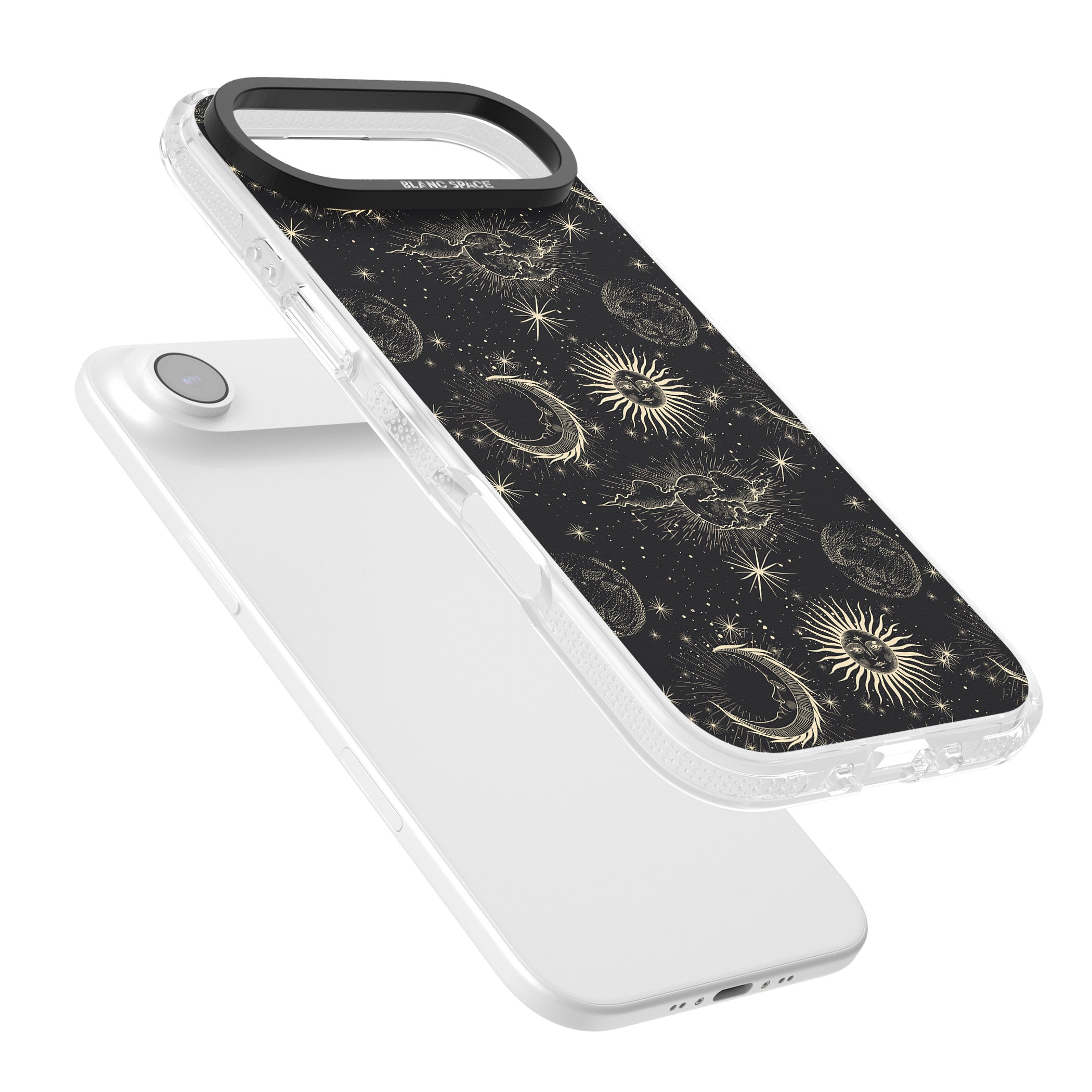 Suns & Moons Celestial Night iPhone 17 Air Impact Air Clear Phone Case Colours