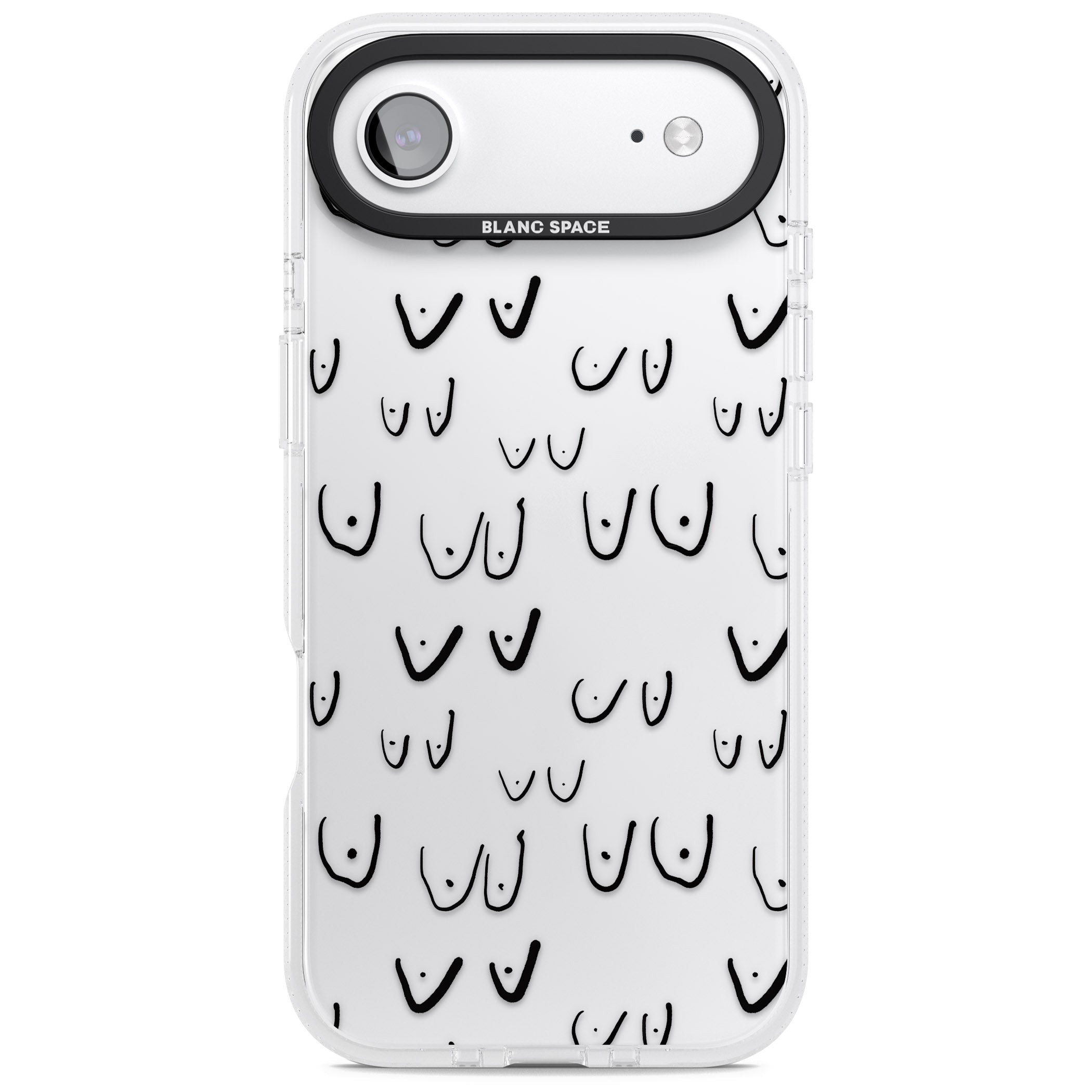 Boob Pattern (Black) iPhone 17 Air Impact Air Clear Phone Case