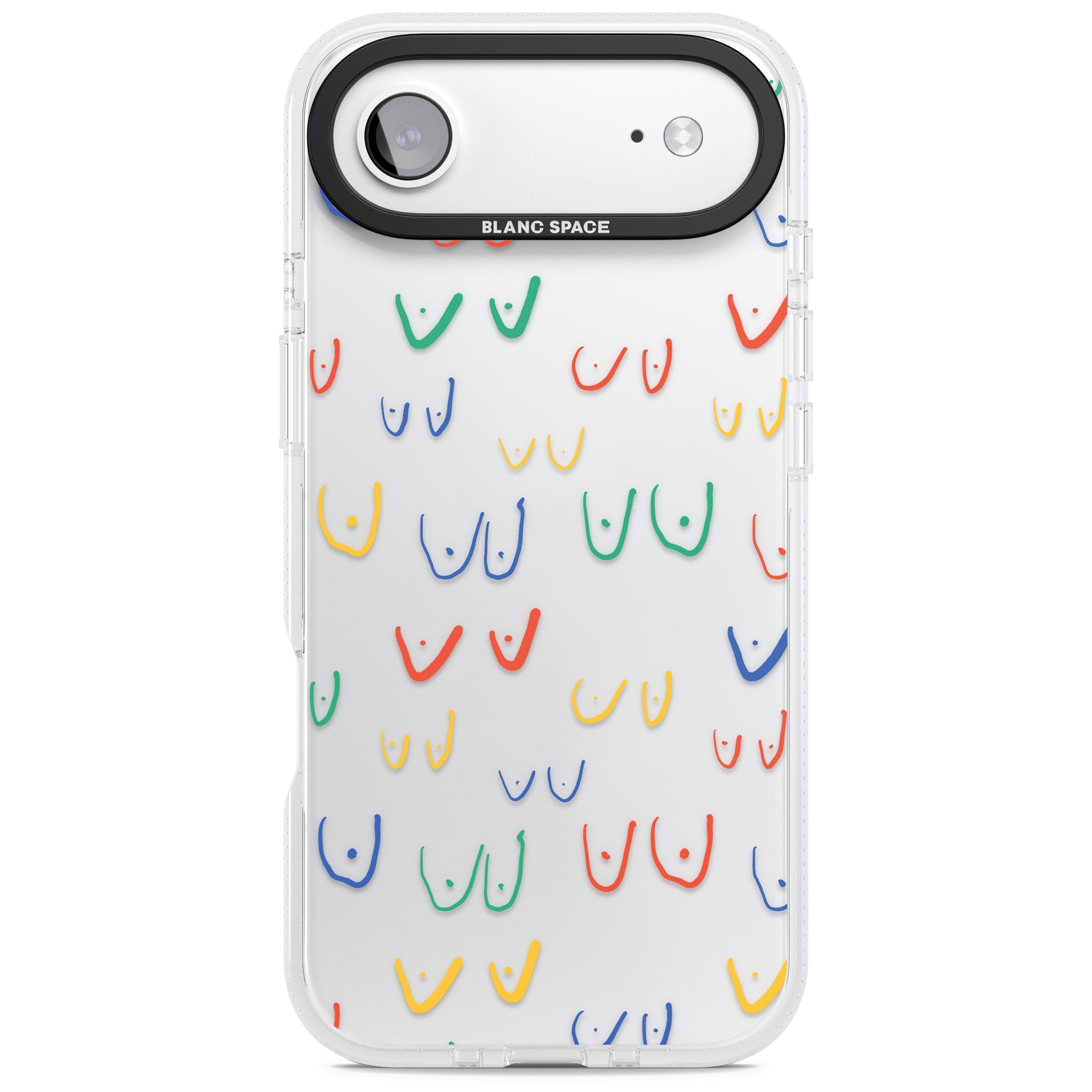 Boob Pattern (Mixed Colours) iPhone 17 Air Impact Air Clear Phone Case