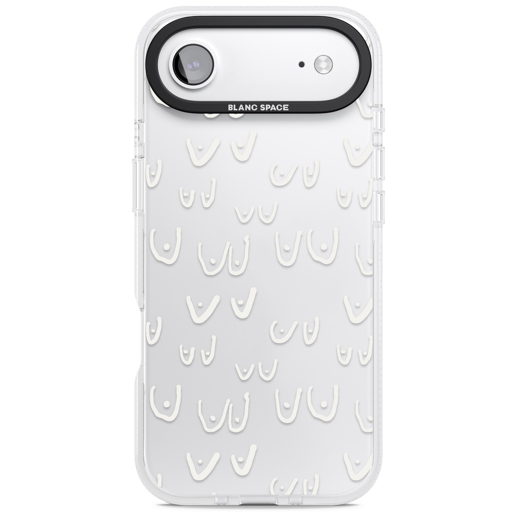 Boob Pattern (White) iPhone 17 Air Impact Air Clear Phone Case