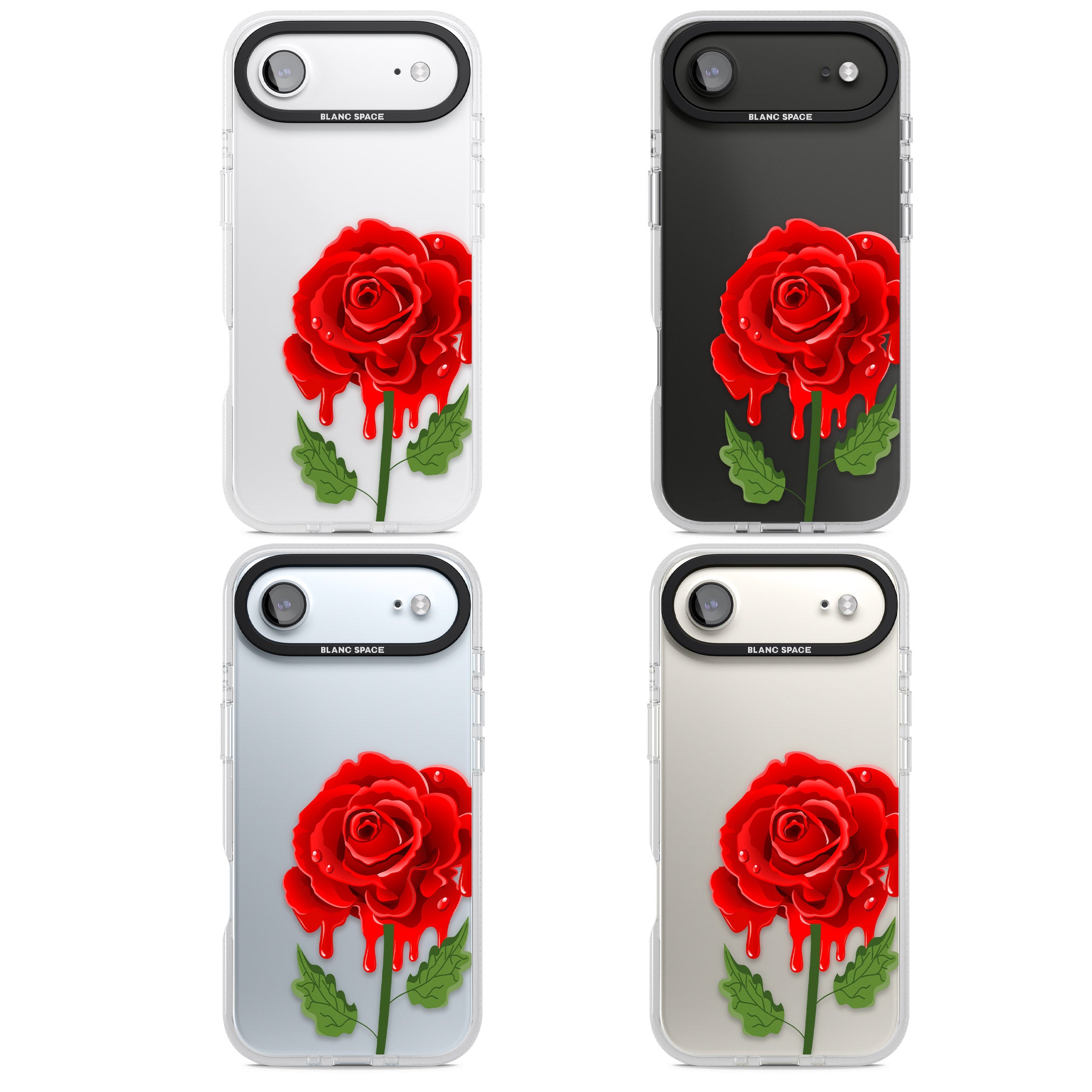 Melting Rose iPhone 17 Air Impact Air Clear Phone Case APT Impact Protection