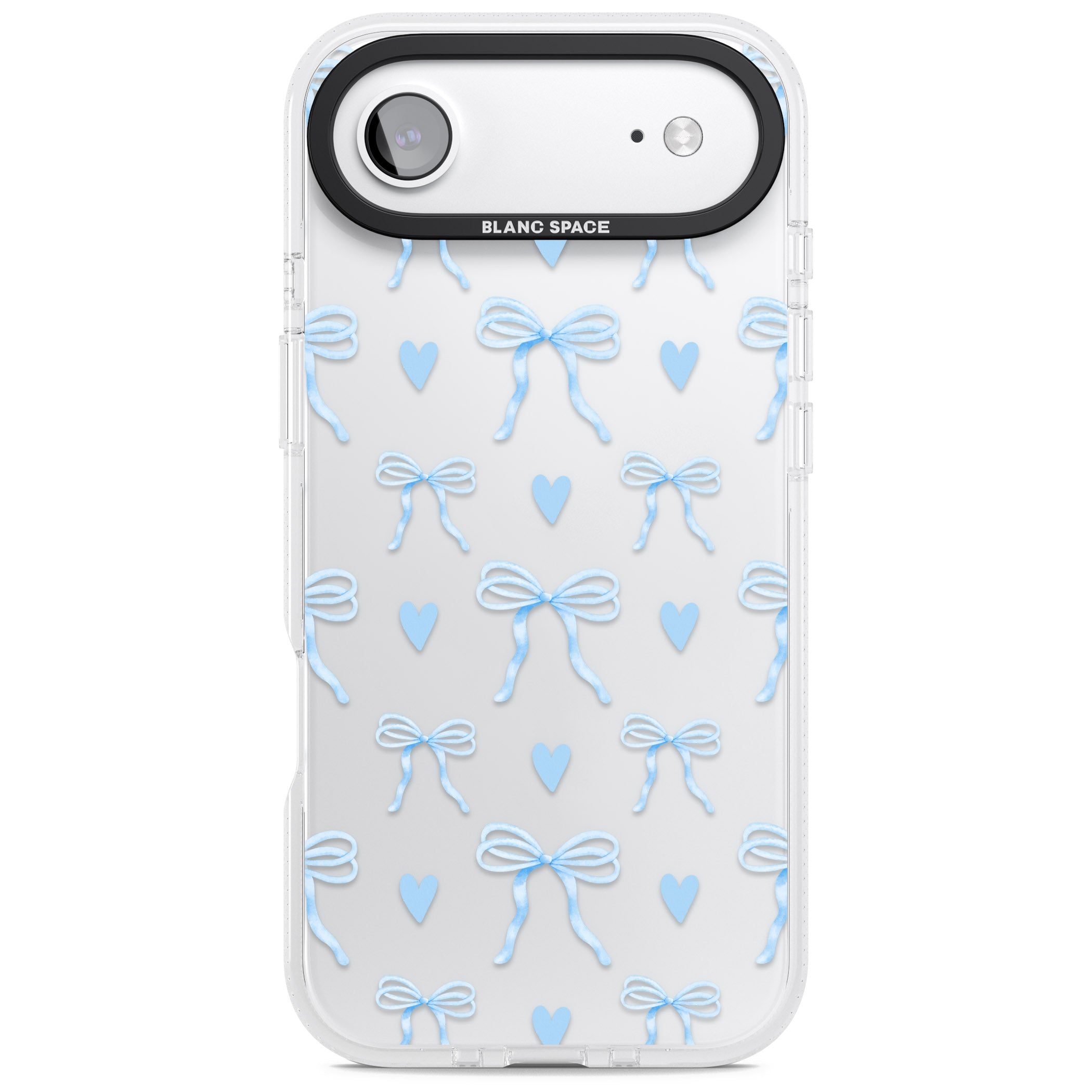 Blue Bows & Hearts iPhone 17 Air Impact Air Clear Phone Case