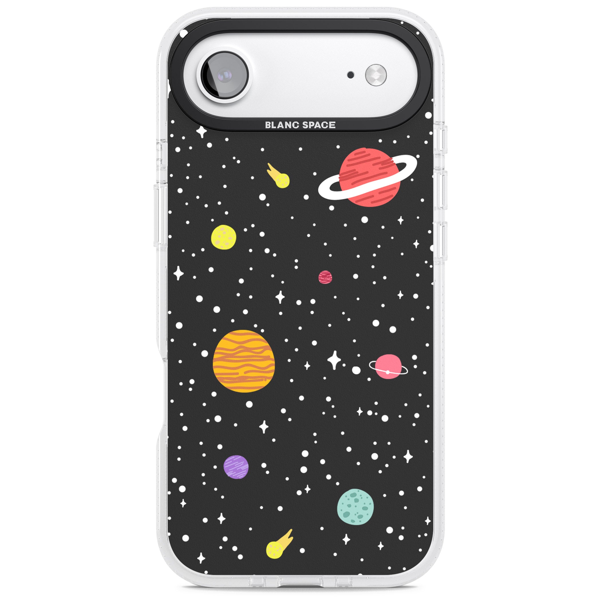 Cute Cartoon Planets iPhone 17 Air Impact Air Clear Phone Case