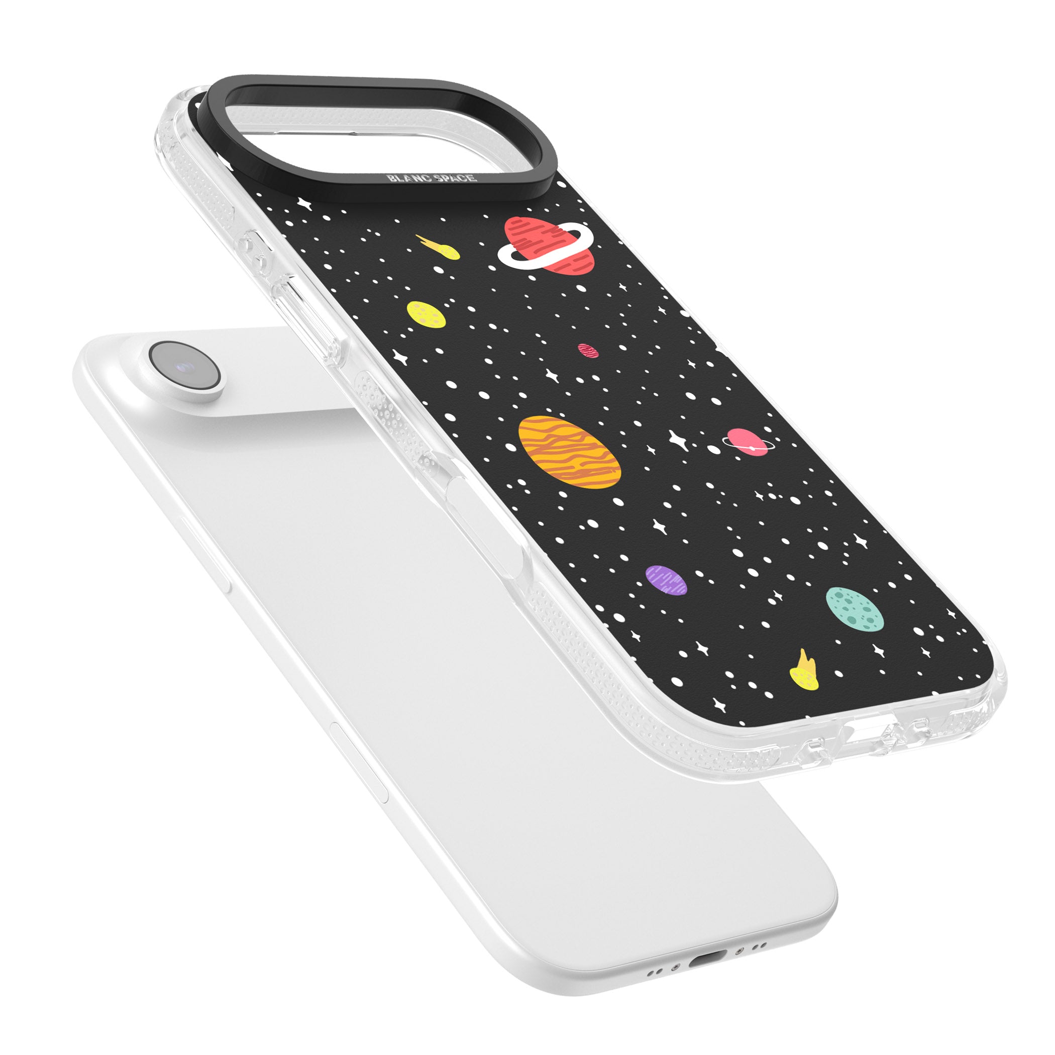 Cute Cartoon Planets iPhone 17 Air Impact Air Clear Phone Case Colours