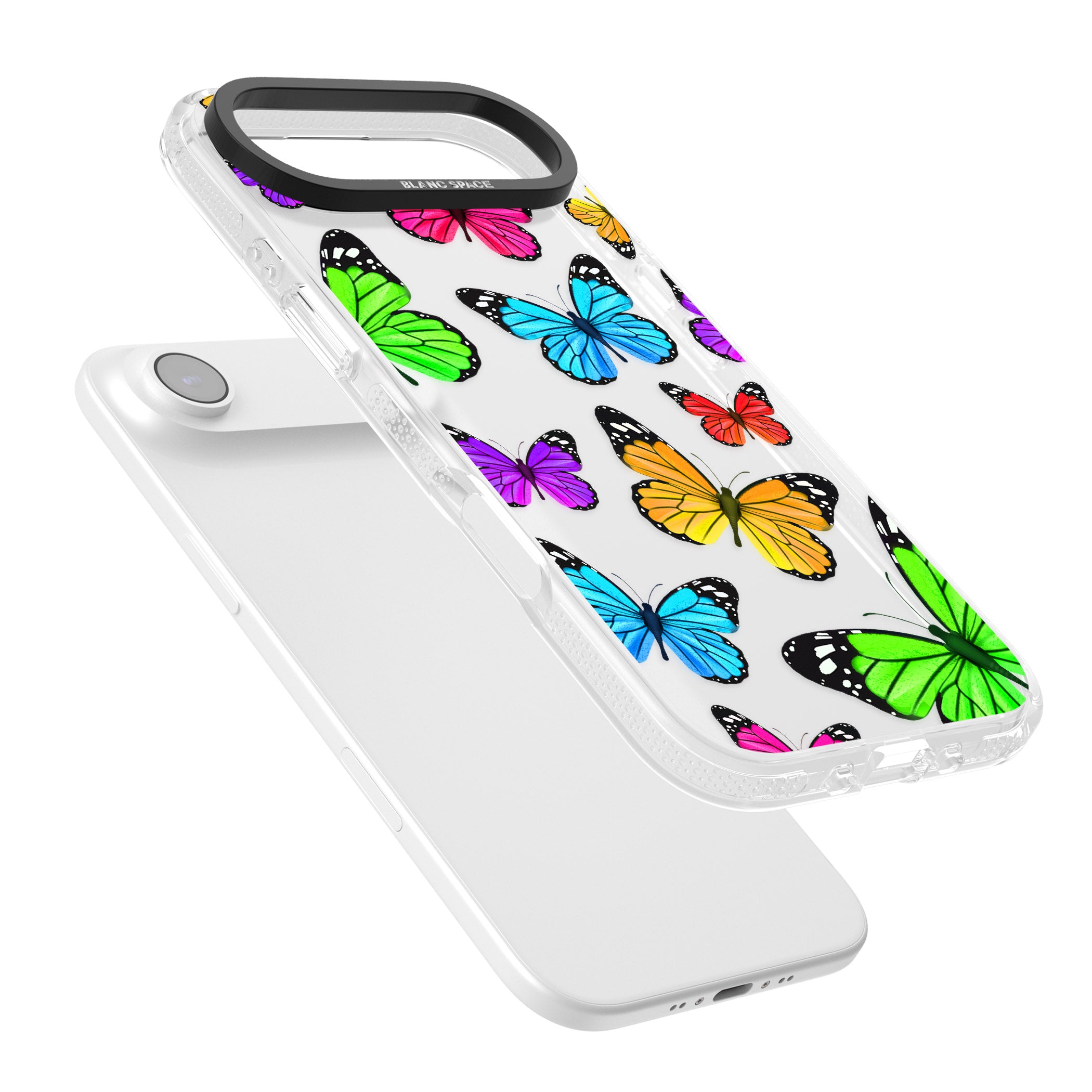 Vibrant Butterflies iPhone 17 Air Impact Air Clear Phone Case Colours