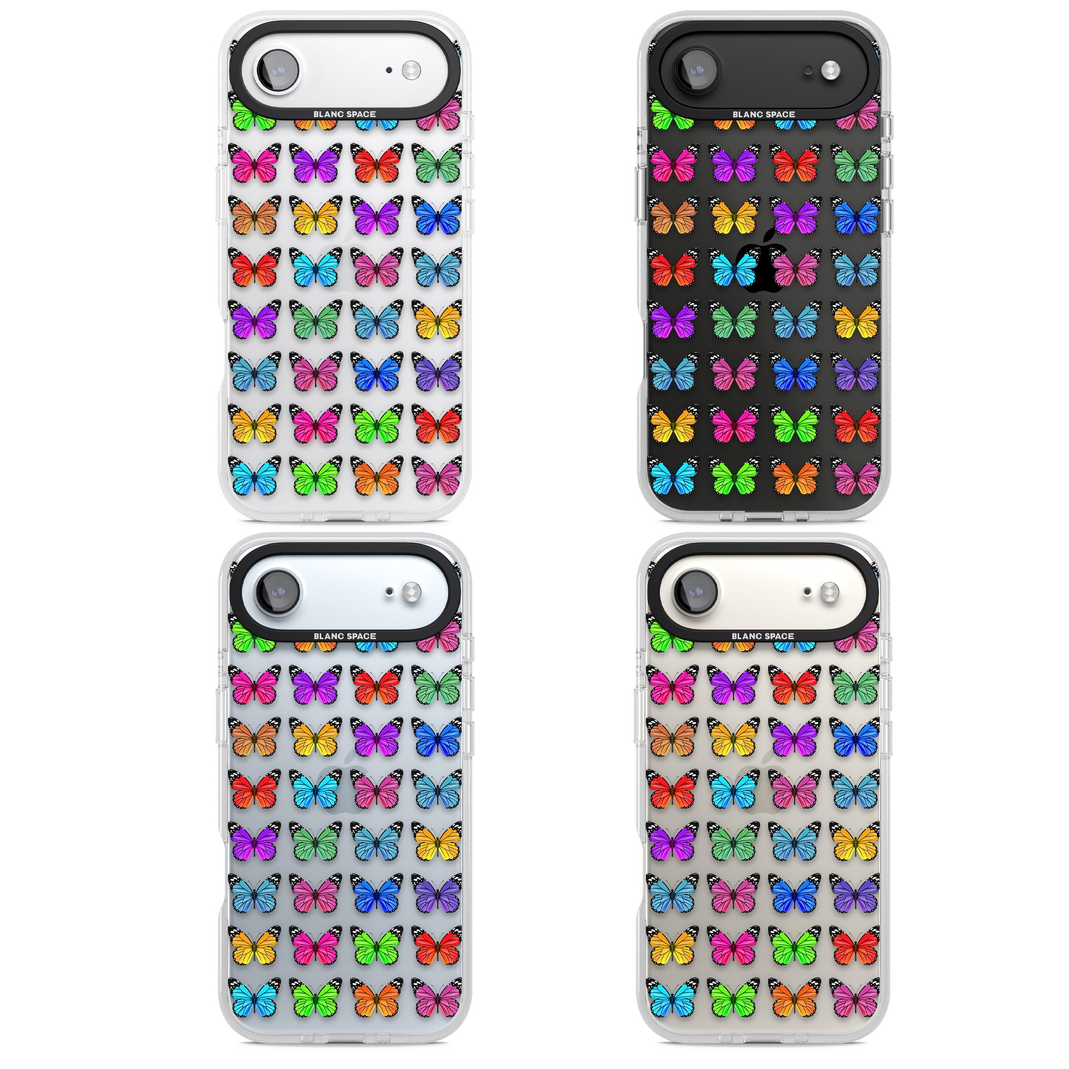 Colourful Butterfly Pattern iPhone 17 Air Impact Air Clear Phone Case APT Impact Protection