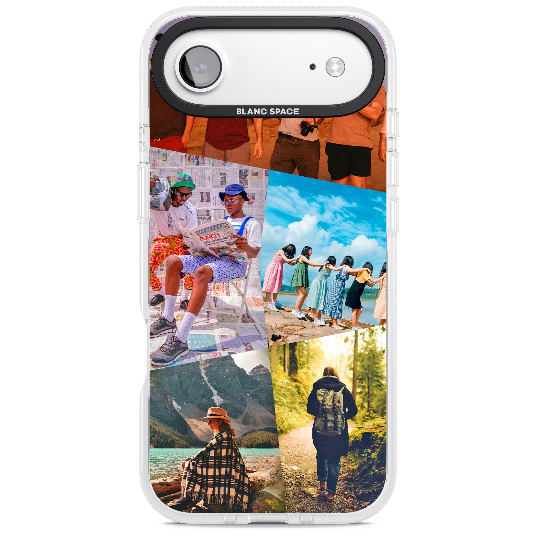 Personalised Abstract Photo Grid iPhone 17 Air Impact Air Clear Phone Case