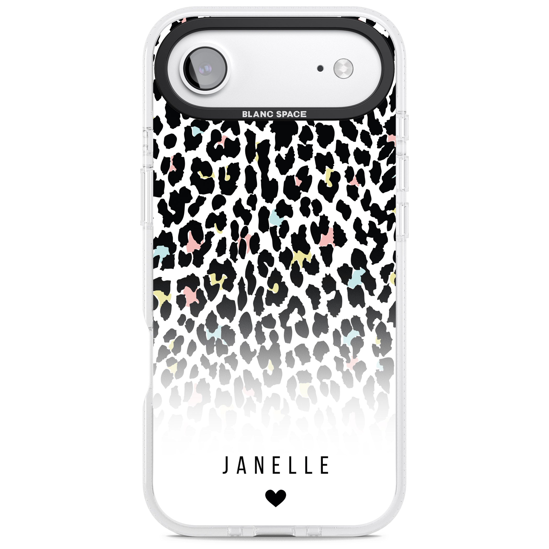 Personalised Pastel Leopard iPhone 17 Air Impact Air Clear Phone Case