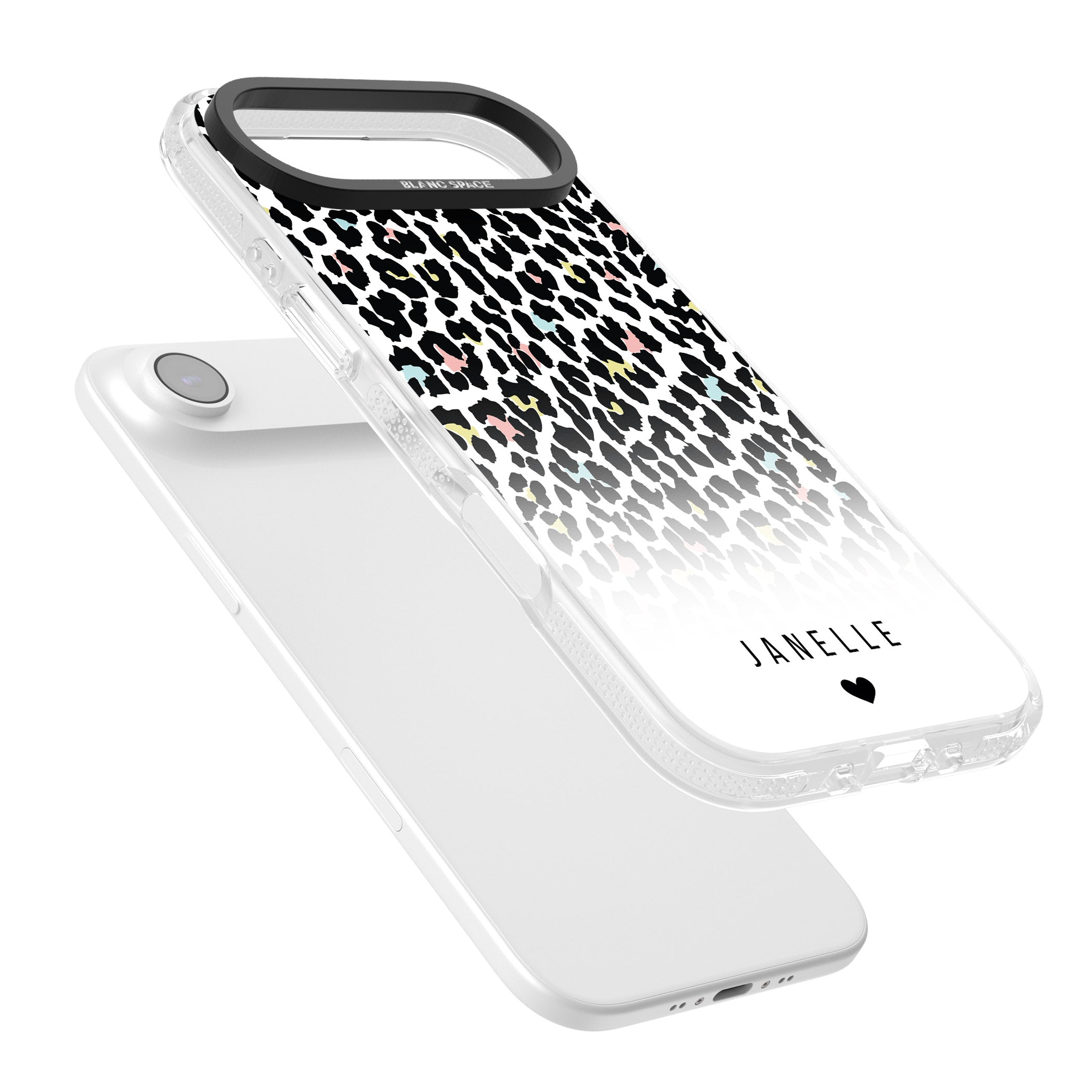 Personalised Pastel Leopard iPhone 17 Air Impact Air Clear Phone Case Colours