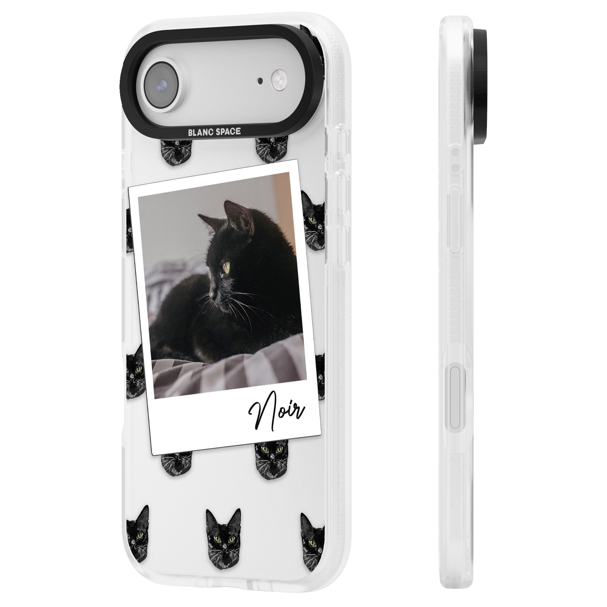 Personalised Bombay Cat Photo iPhone 17 Air Impact Air Clear Phone Case Side Profile