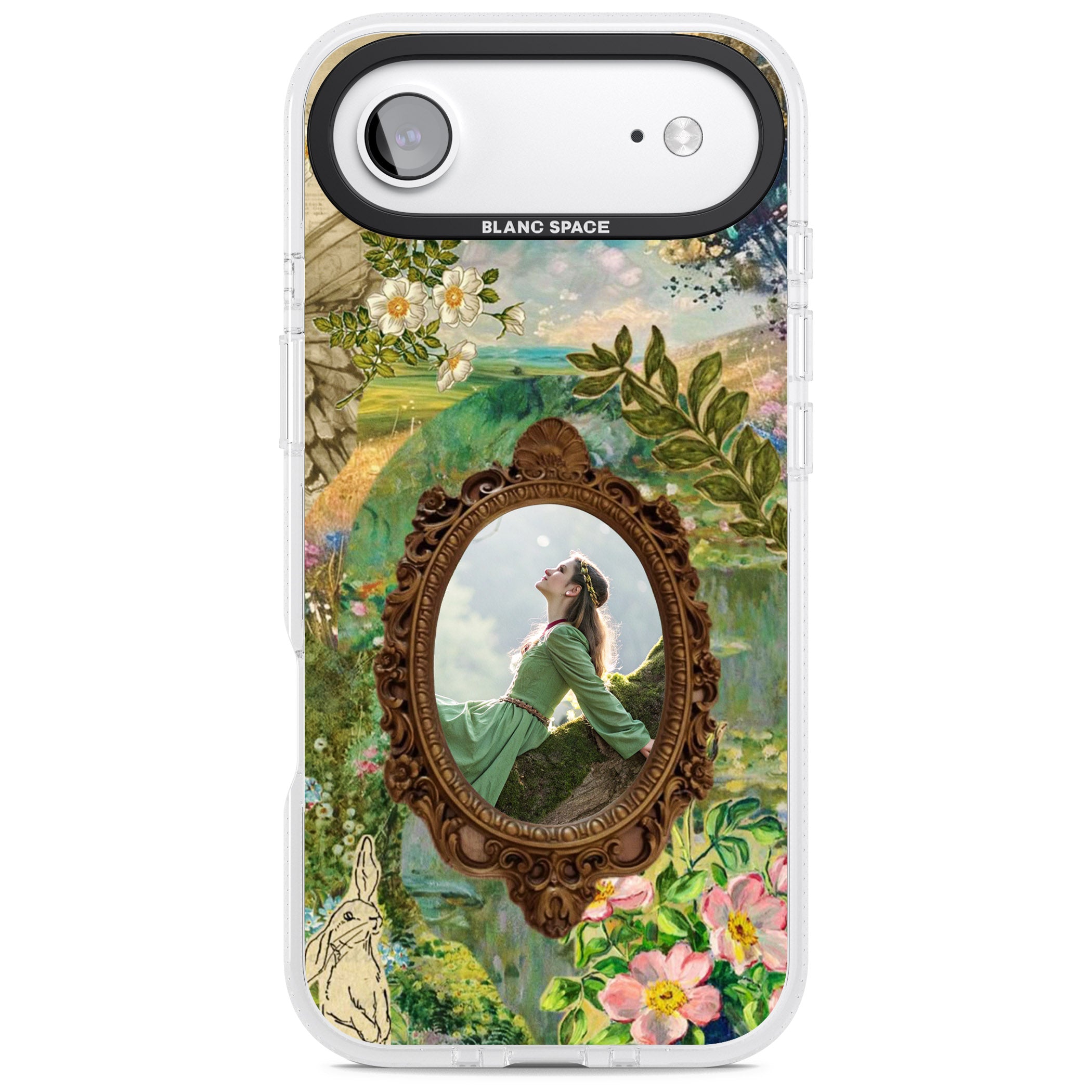 Personalised Meadow Frame iPhone 17 Air Impact Air Clear Phone Case