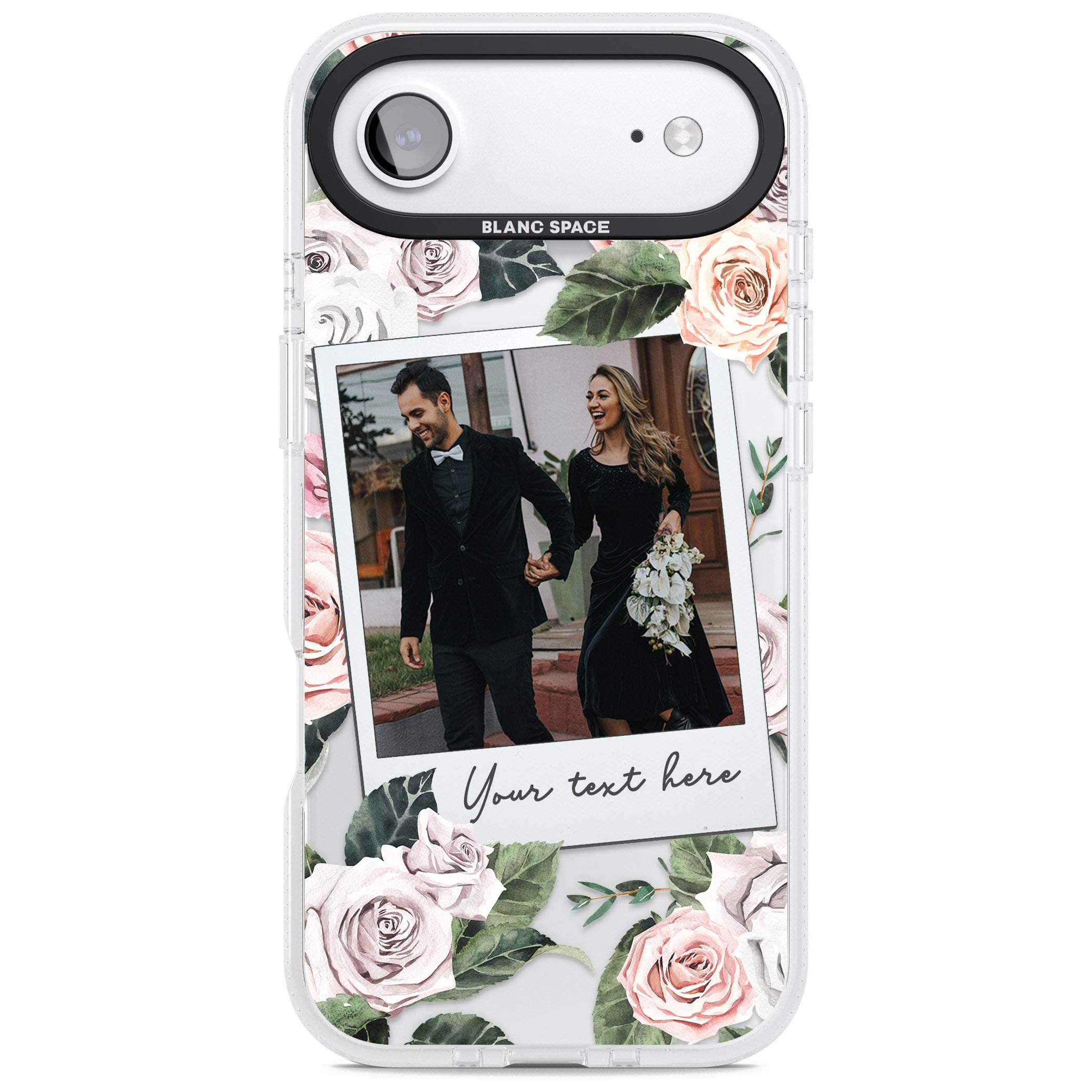 Personalised Floral Instant Camera Photo iPhone 17 Air Impact Air Clear Phone Case