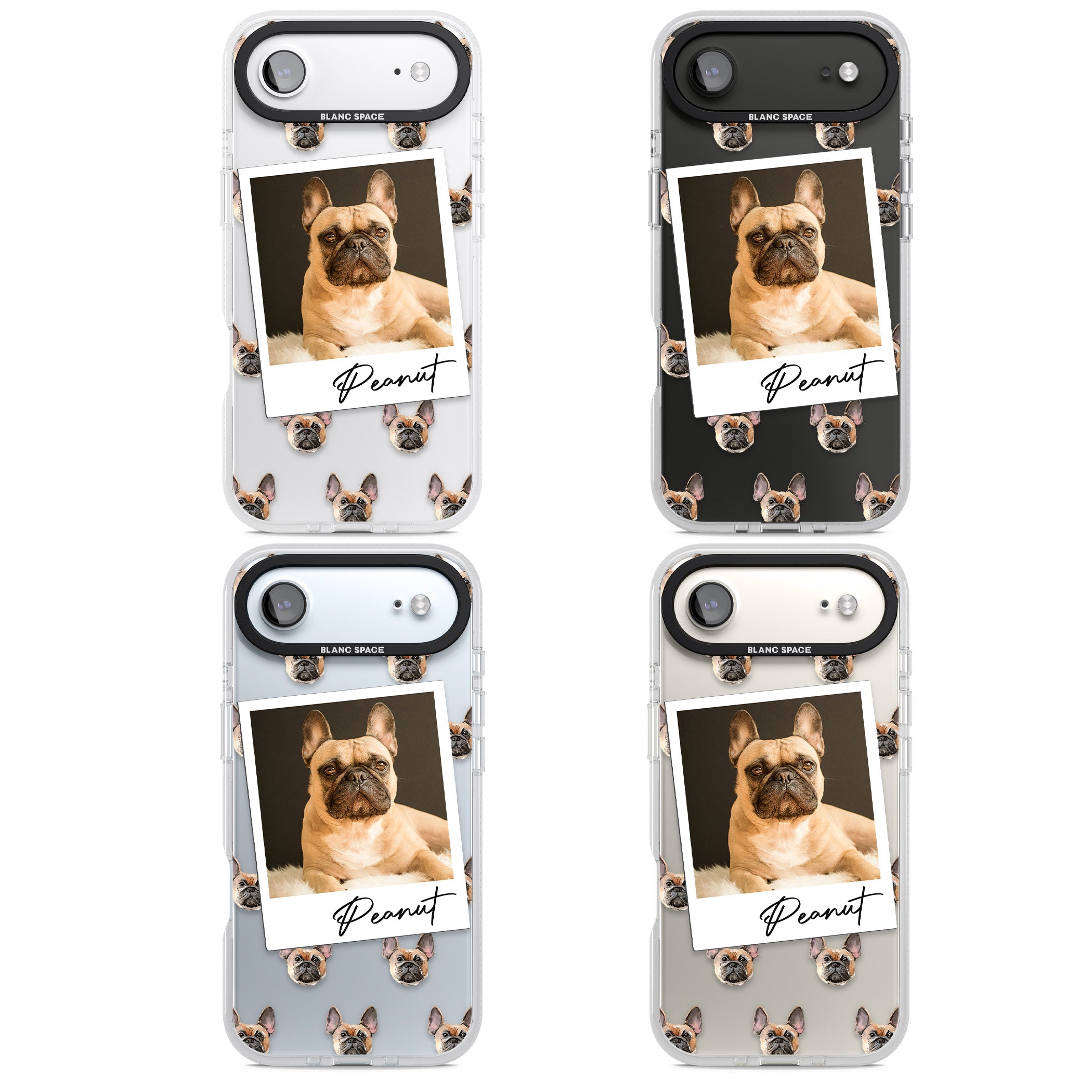 Personalised Tan French Bulldog Instant Camera Photo iPhone 17 Air Impact Air Clear Phone Case APT Impact Protection