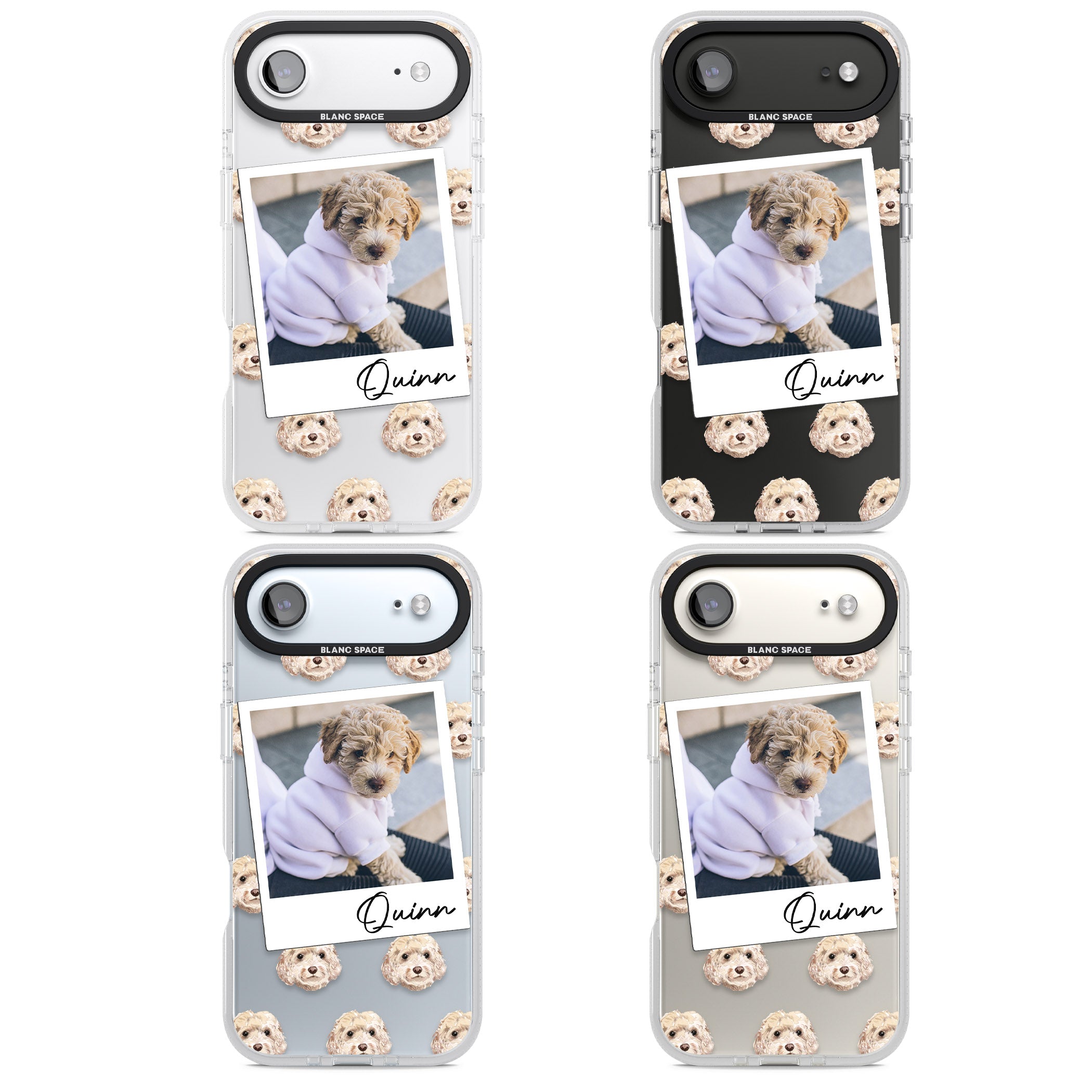 Personalised Cream Cockapoo Instant Camera Photo iPhone 17 Air Impact Air Clear Phone Case APT Impact Protection