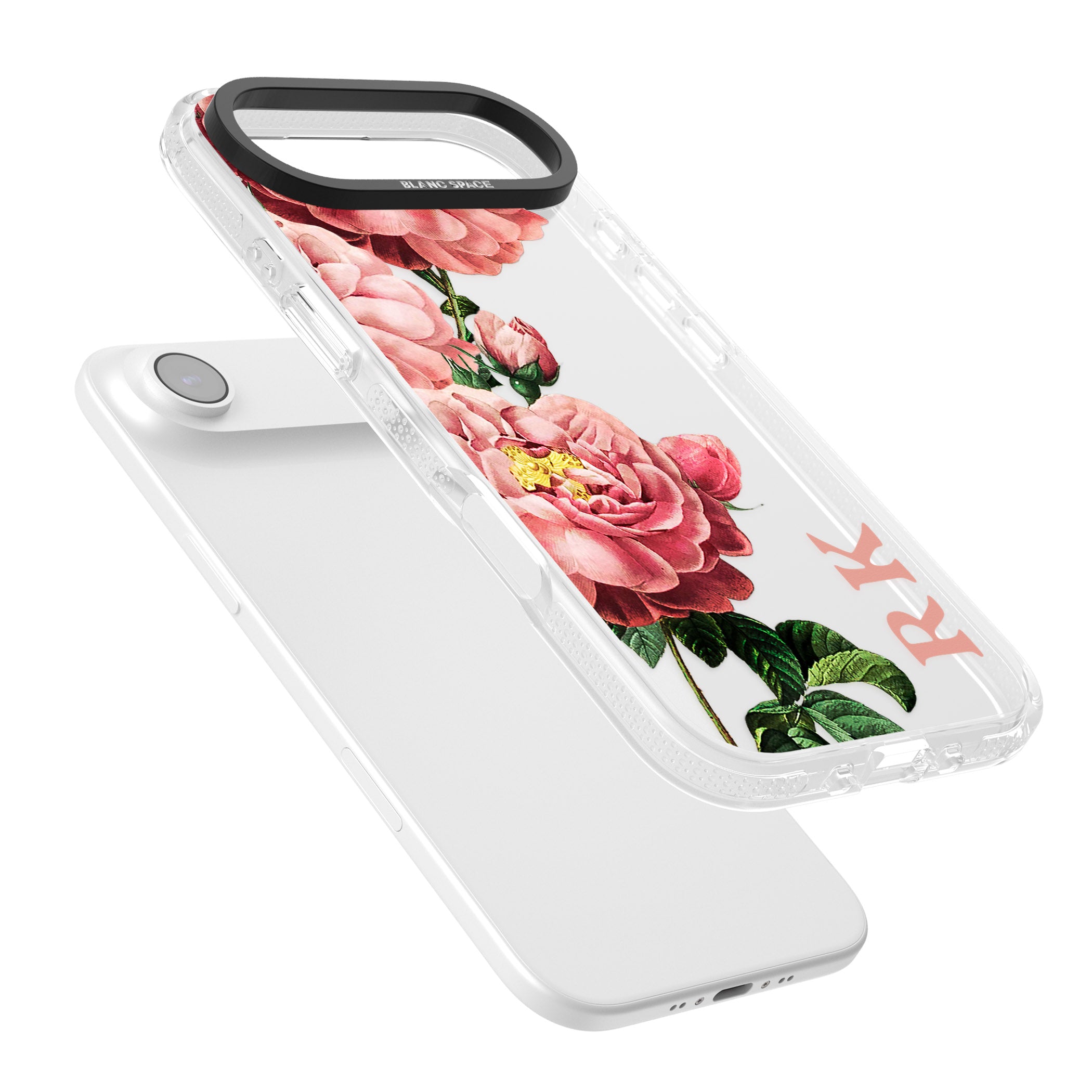 Personalised Vintage Floral Peonies iPhone 17 Air Impact Air Clear Phone Case Colours