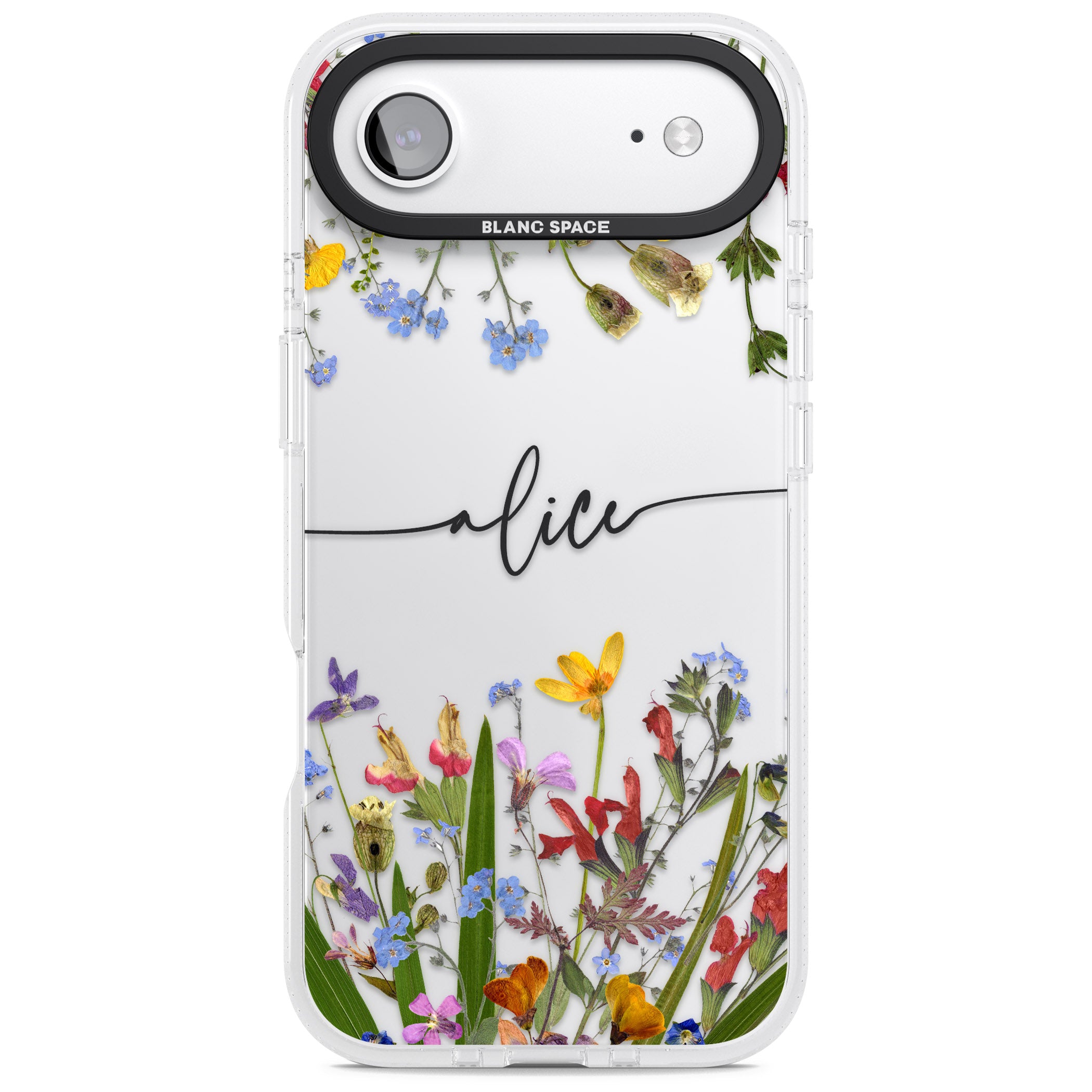 Personalised Wildflower Floral iPhone 17 Air Impact Air Clear Phone Case