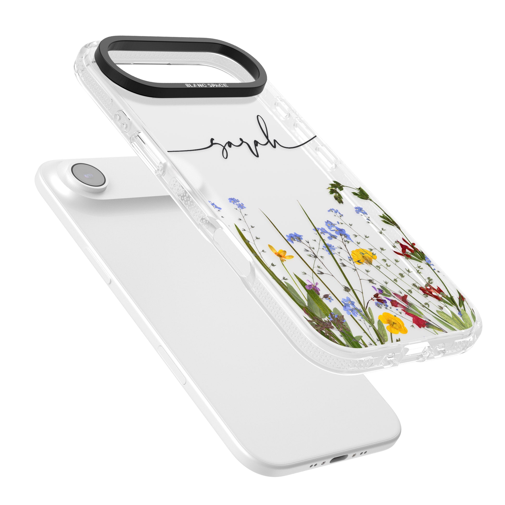 Personalised Wildflower Floral iPhone 17 Air Impact Air Clear Phone Case Colours