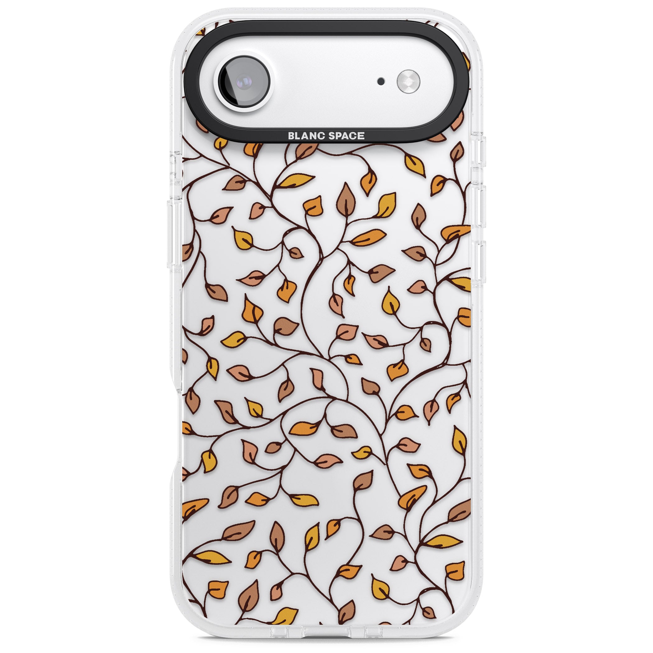 Personalised Autumn Leaves Pattern iPhone 17 Air Impact Air Clear Phone Case
