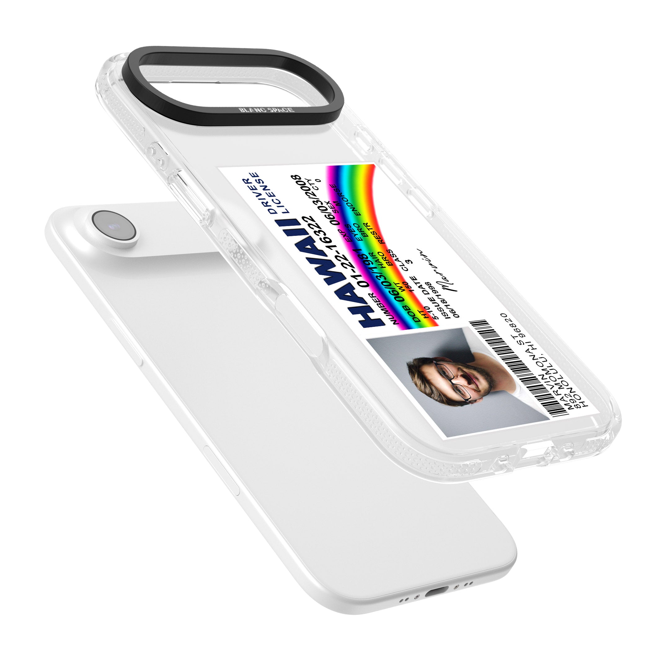Personalised Hawaii Driving License iPhone 17 Air Impact Air Clear Phone Case Colours
