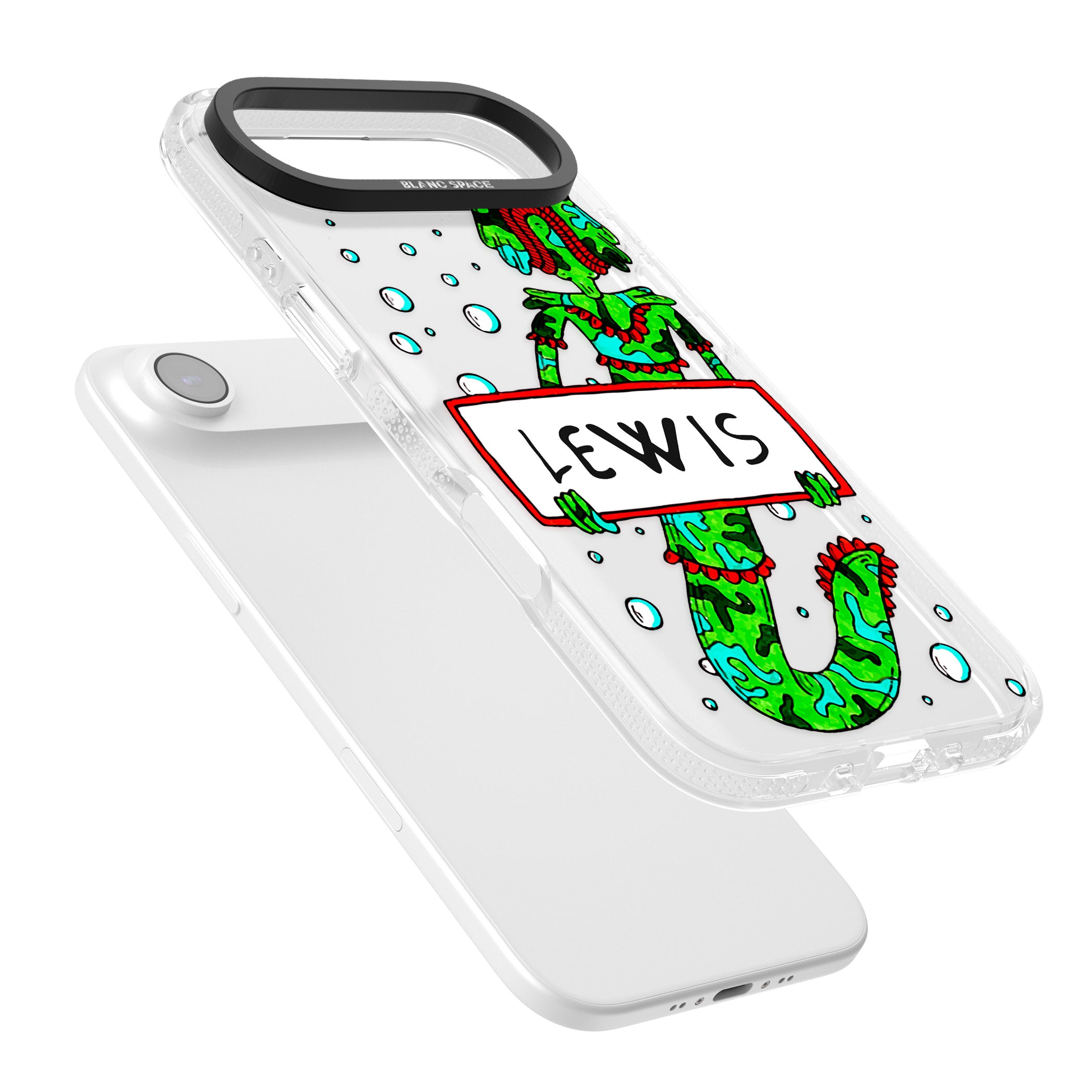 Personalised Fish Boy iPhone 17 Air Impact Air Clear Phone Case Colours