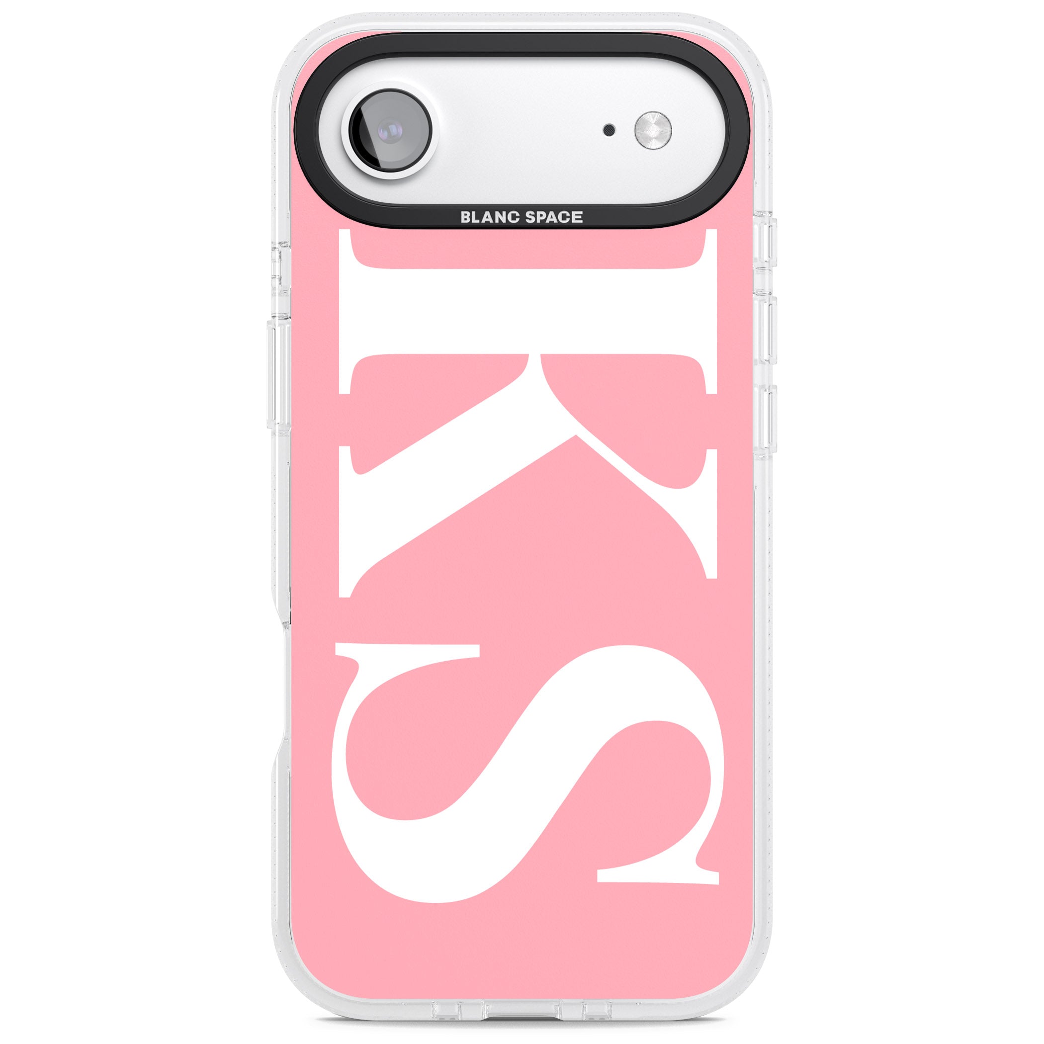 Personalised White & Pink Letters iPhone 17 Air Impact Air Clear Phone Case