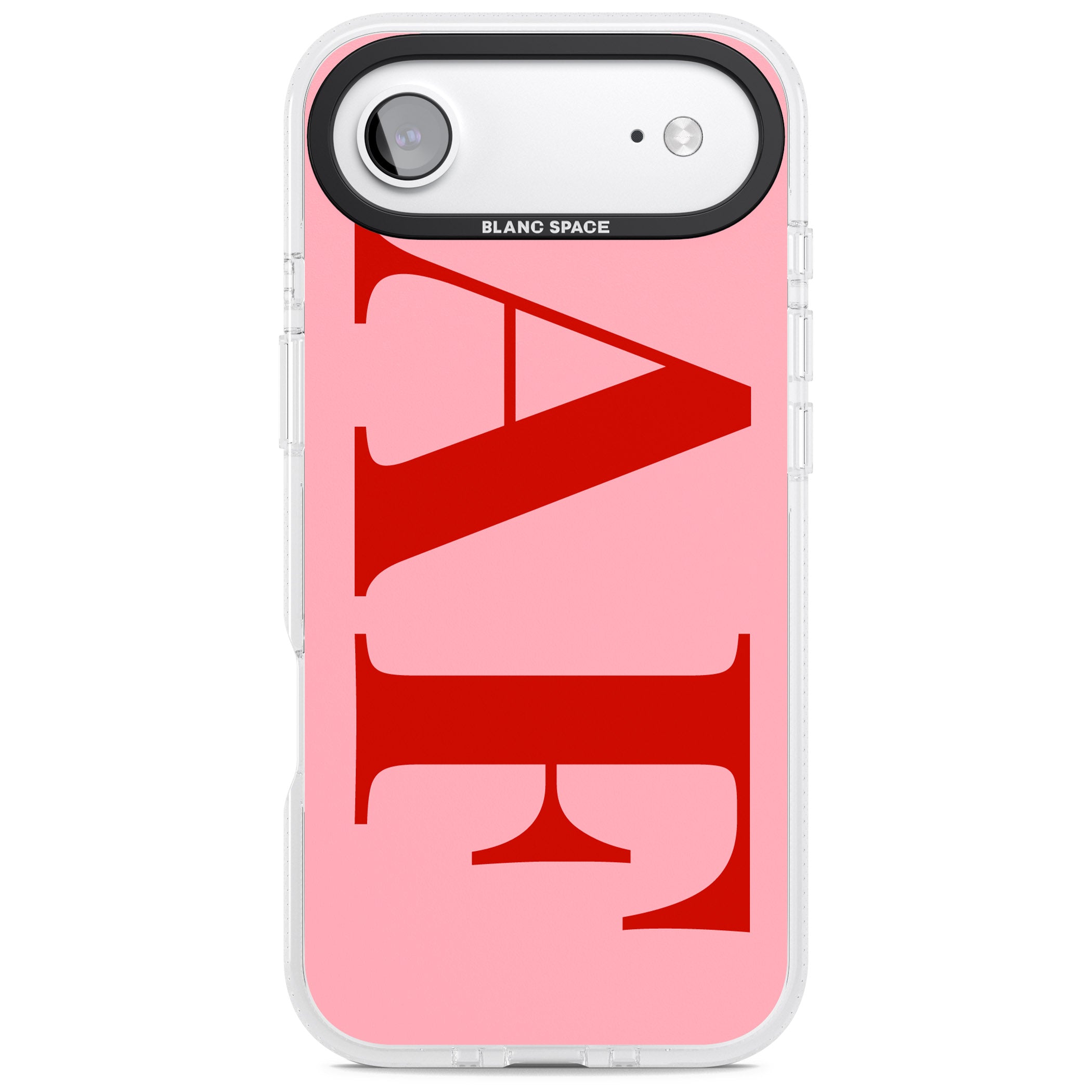 Personalised Red & Pink Letters iPhone 17 Air Impact Air Clear Phone Case