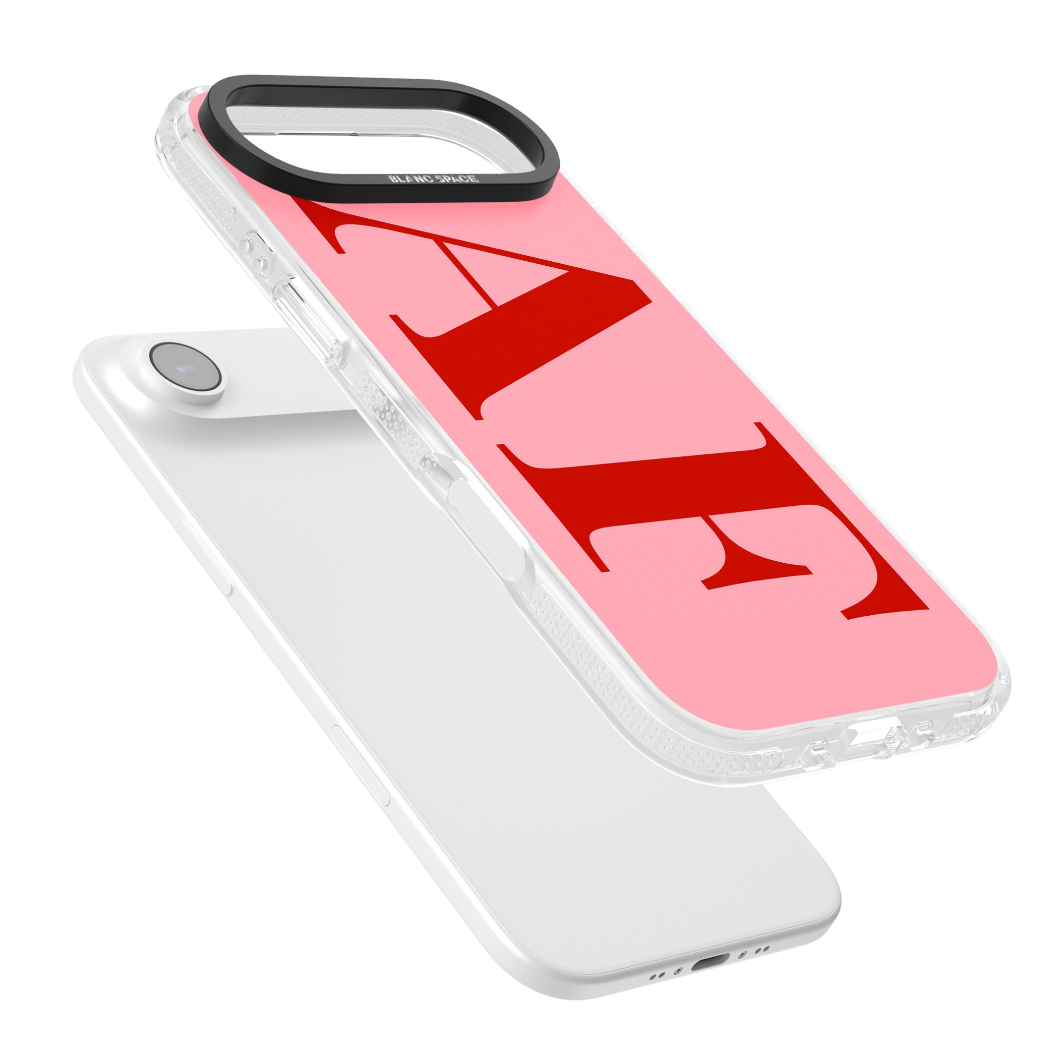 Personalised Red & Pink Letters iPhone 17 Air Impact Air Clear Phone Case Colours