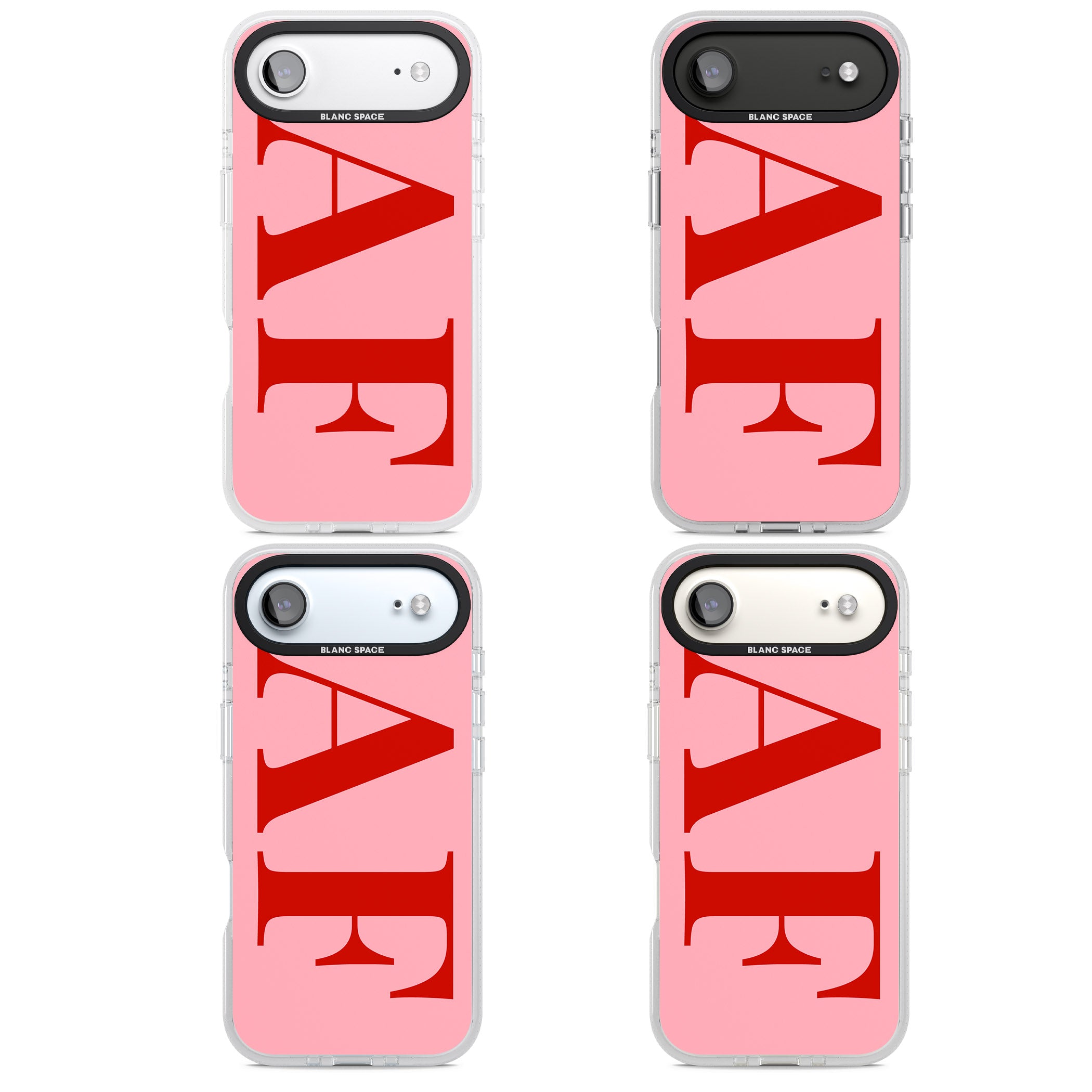 Personalised Red & Pink Letters iPhone 17 Air Impact Air Clear Phone Case APT Impact Protection