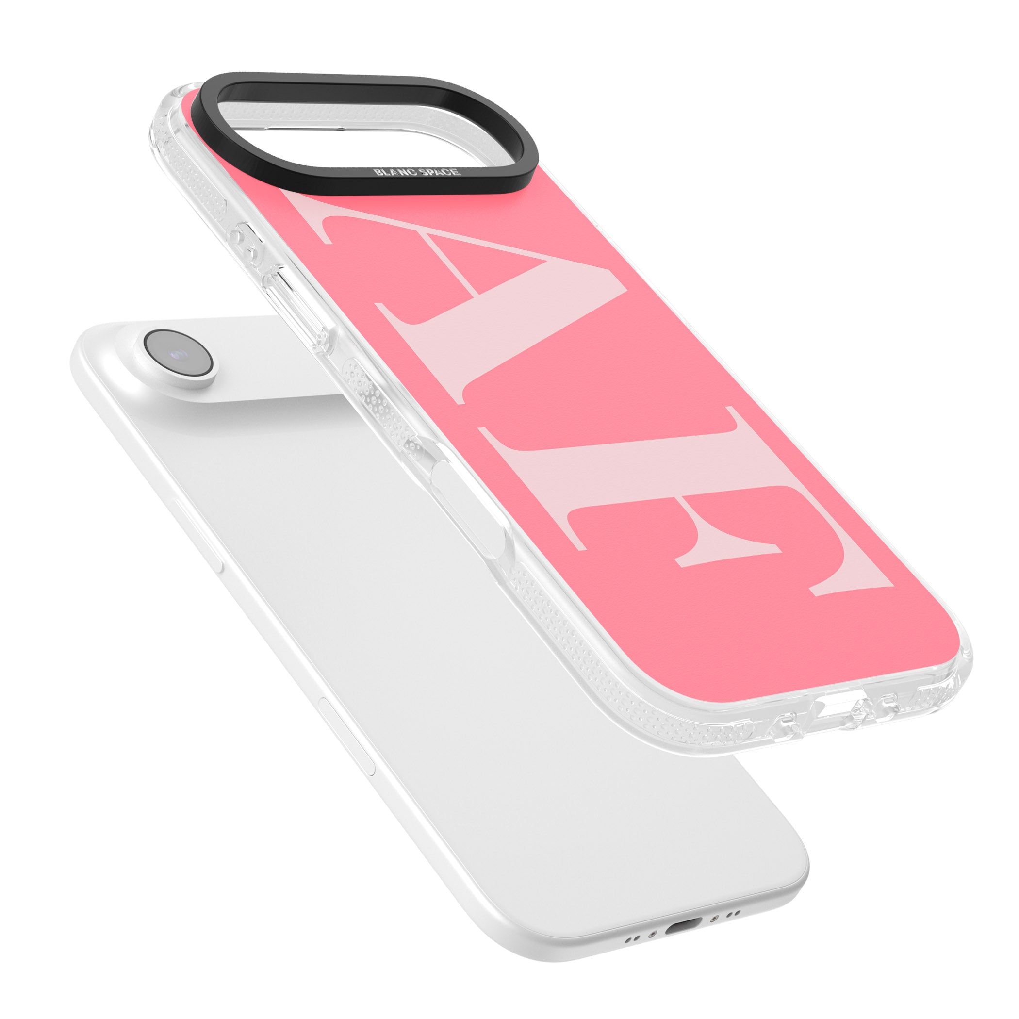 Personalised Light & Dark Pink Green Letters iPhone 17 Air Impact Air Clear Phone Case Colours