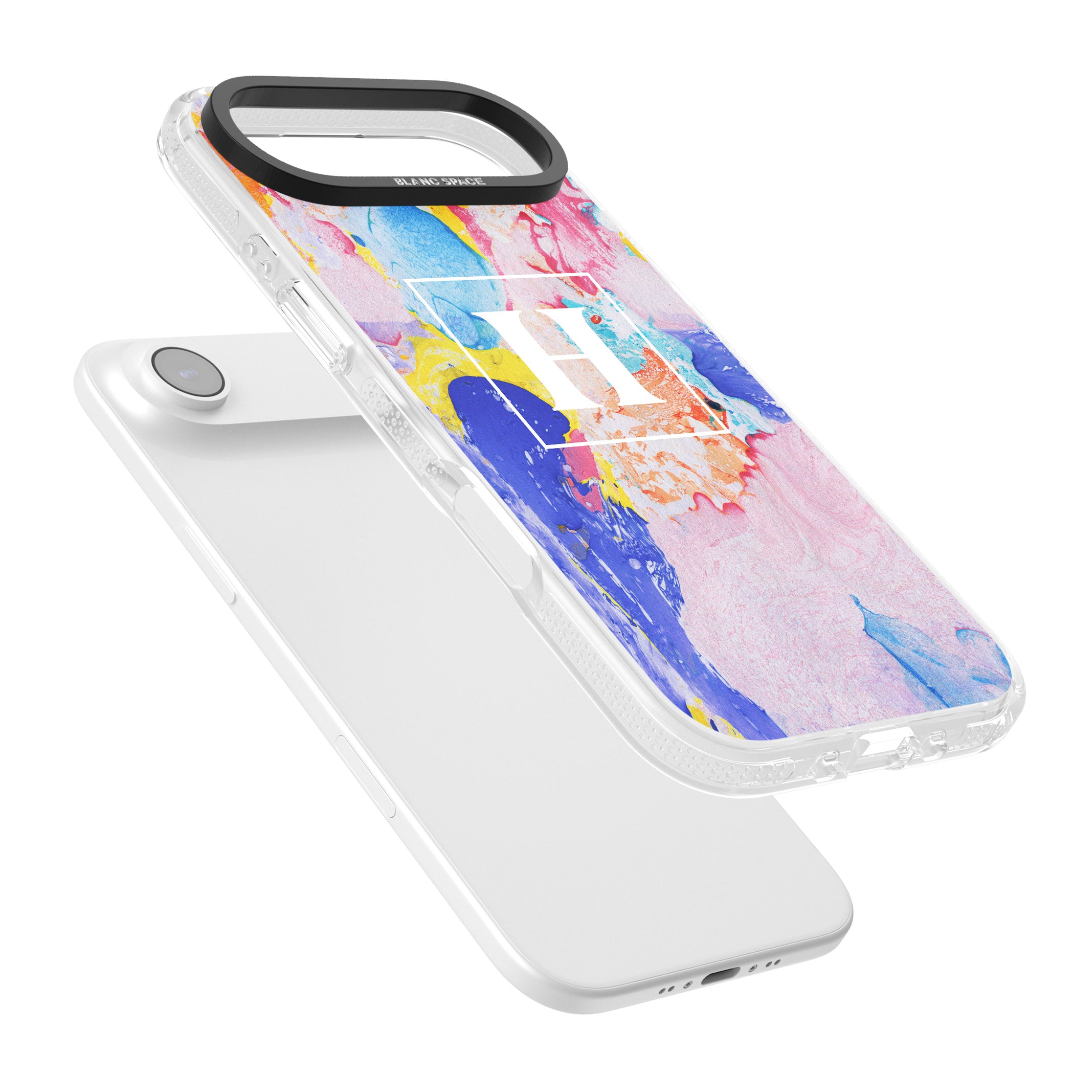 Personalised Pastel Marble Mix iPhone 17 Air Impact Air Clear Phone Case Colours
