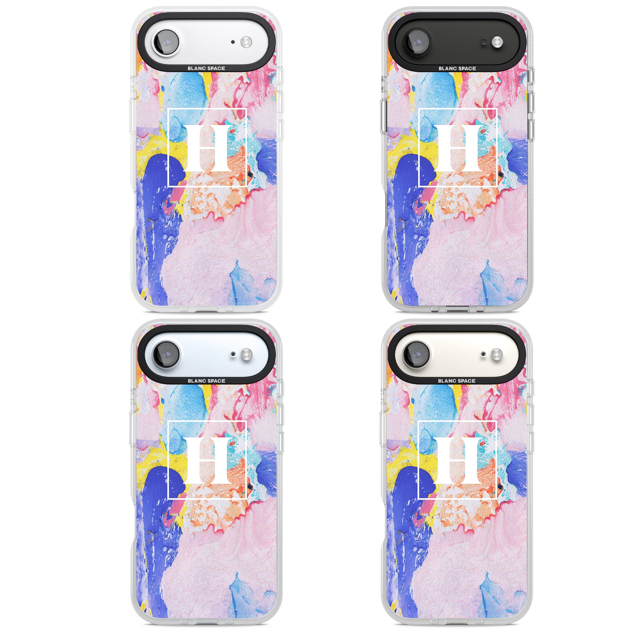 Personalised Pastel Marble Mix iPhone 17 Air Impact Air Clear Phone Case APT Impact Protection