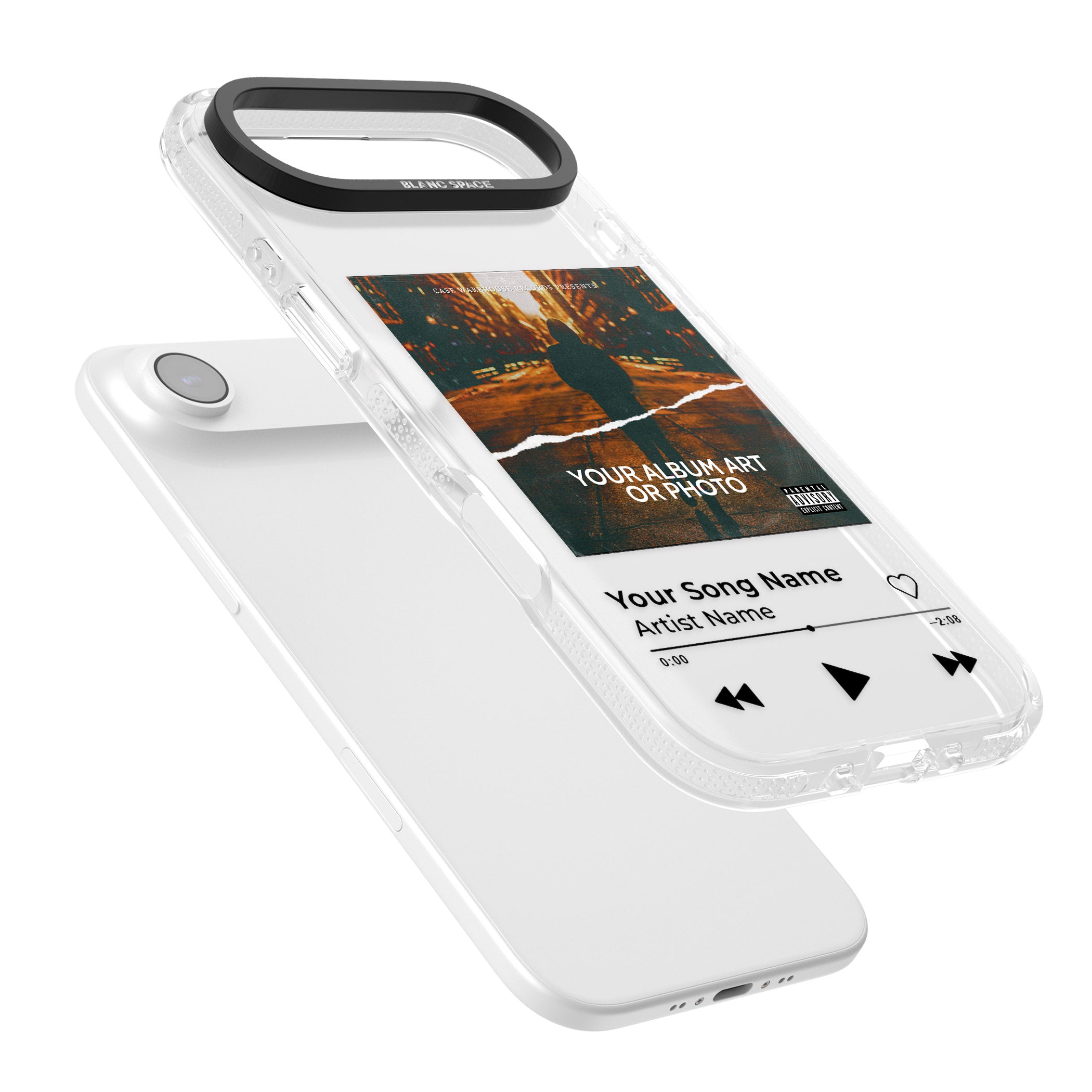 Personalised Album Art iPhone 17 Air Impact Air Clear Phone Case Colours