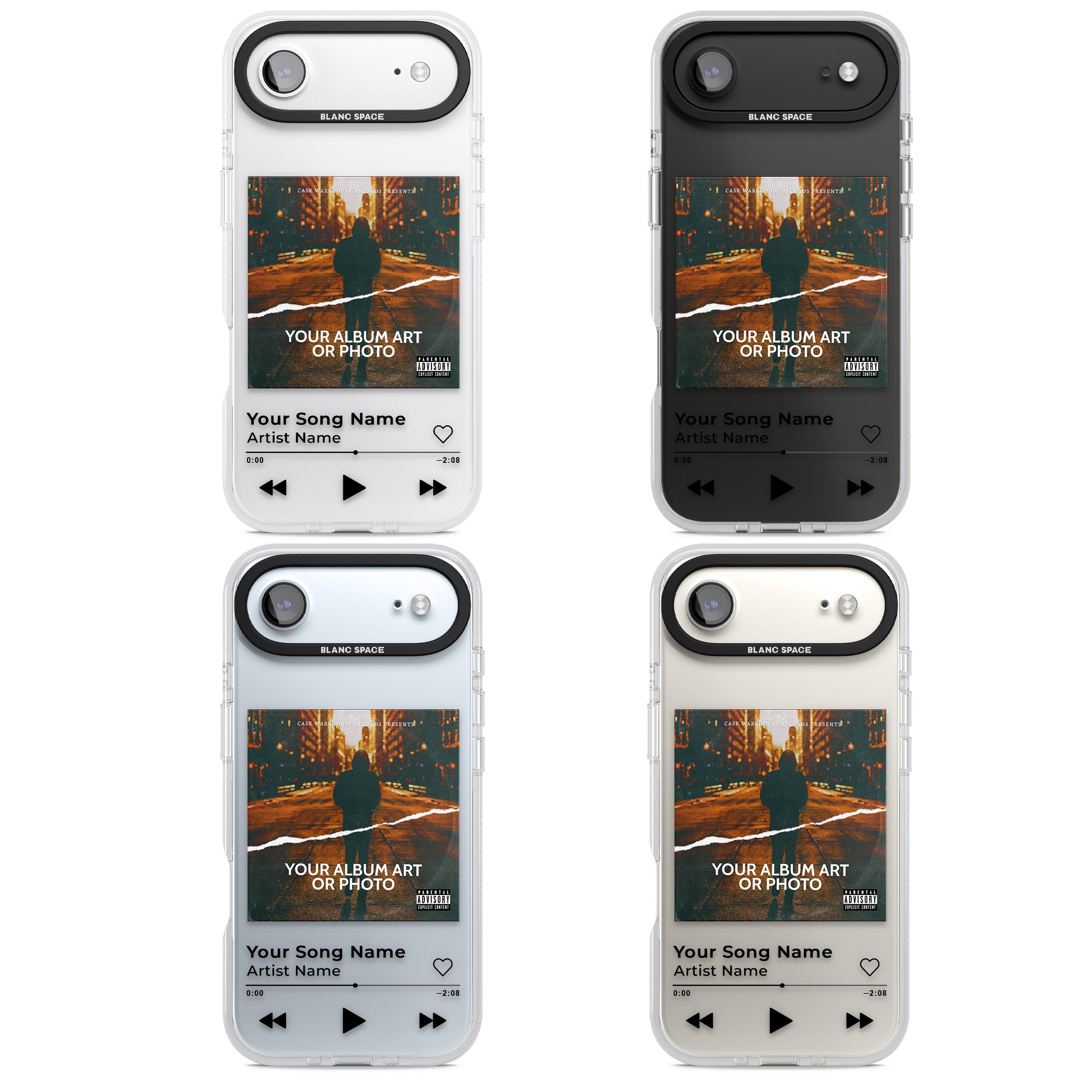 Personalised Album Art iPhone 17 Air Impact Air Clear Phone Case APT Impact Protection