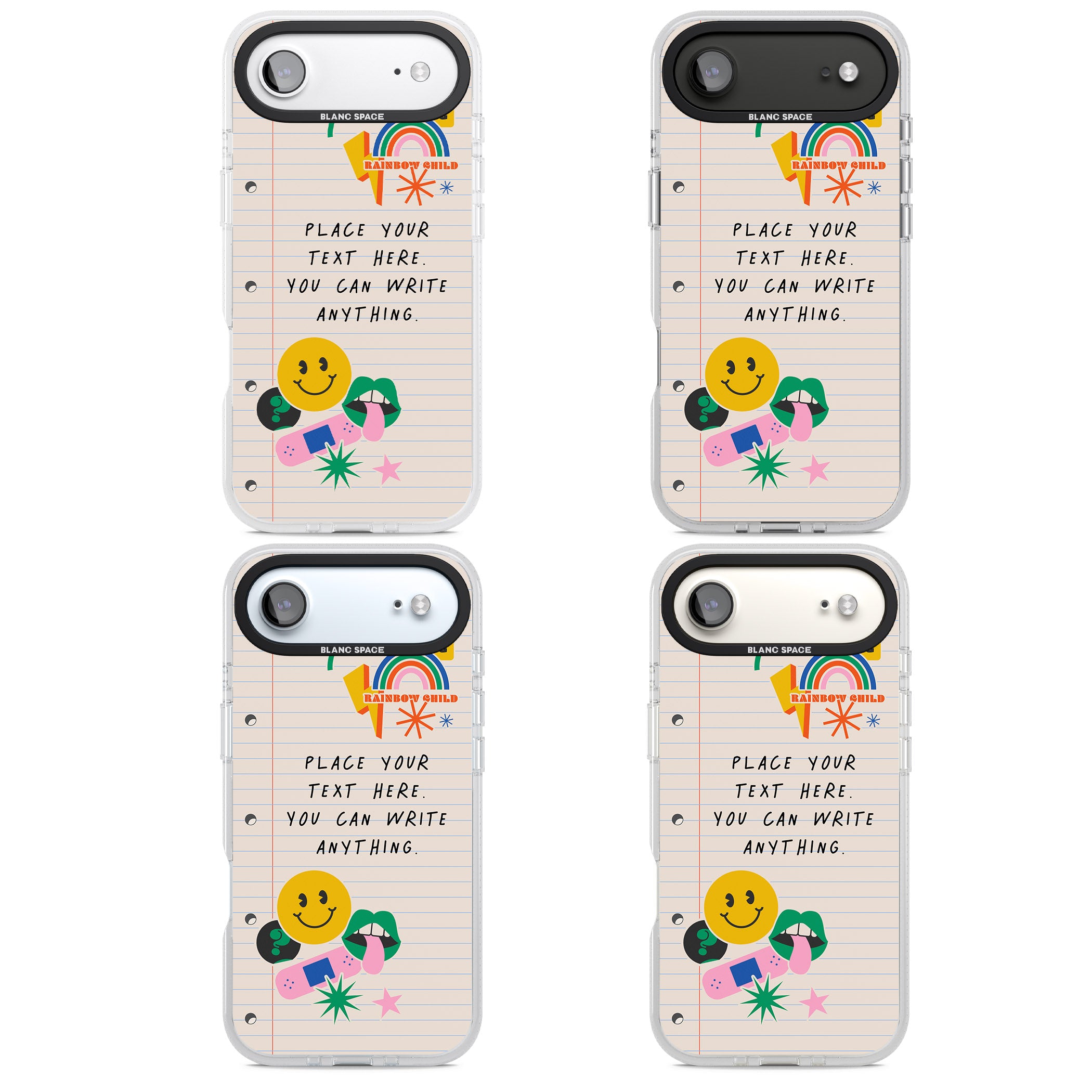 Personalised Retro Rainbow Fun iPhone 17 Air Impact Air Clear Phone Case APT Impact Protection
